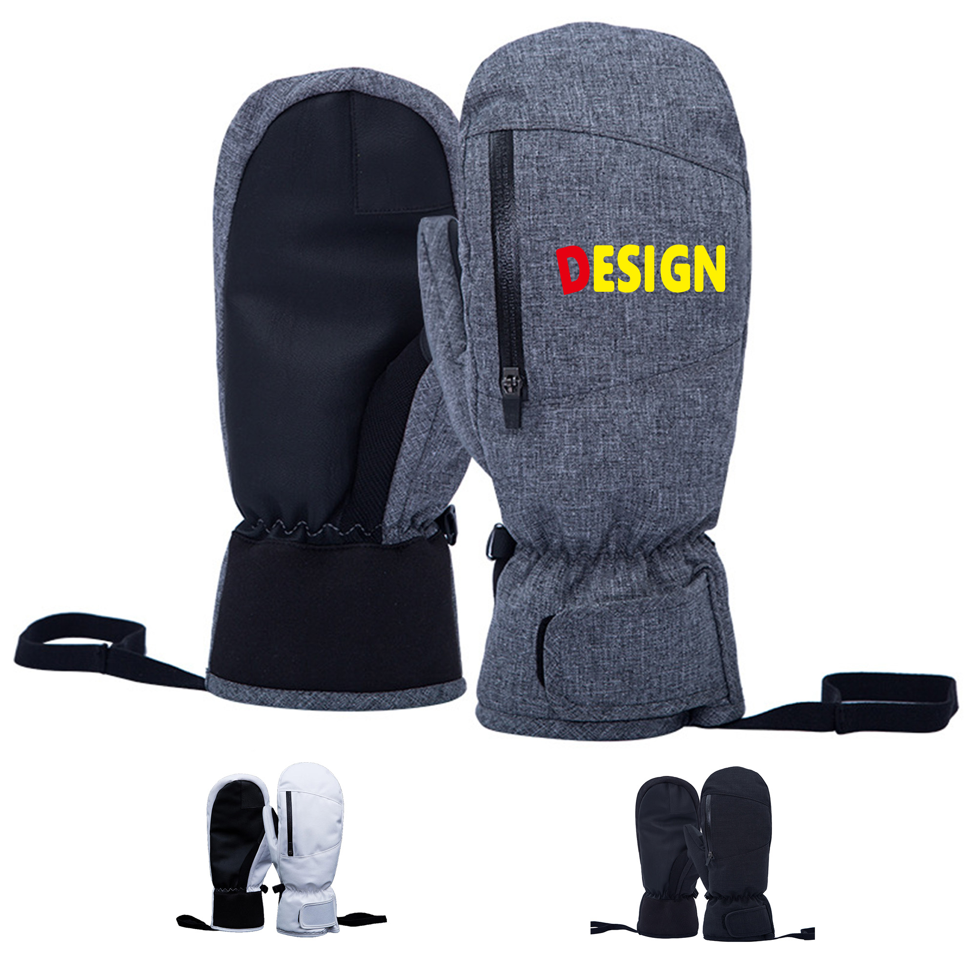 Adult Waterproof Touchscreen Ski Gloves 8