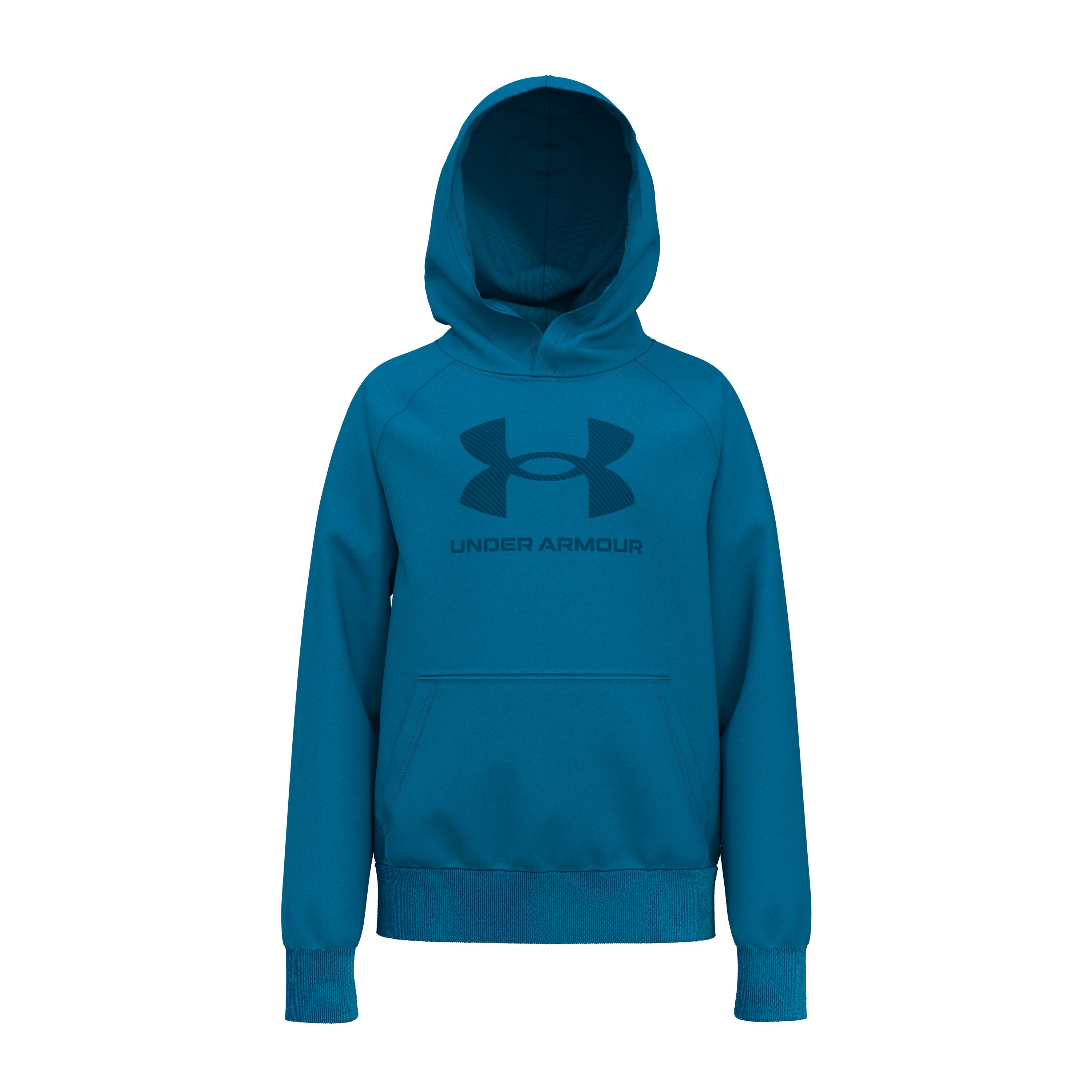 Boys' UA Rival Fleece Big Logo Print Fill Hoodie 14