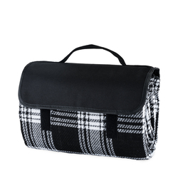 Dine Picnic Blanket in Black Plaid by True - Thumbnail 3