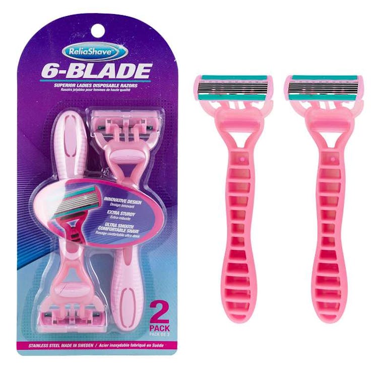 6 Blade Women's Disposable Razor - 2 Pack 3