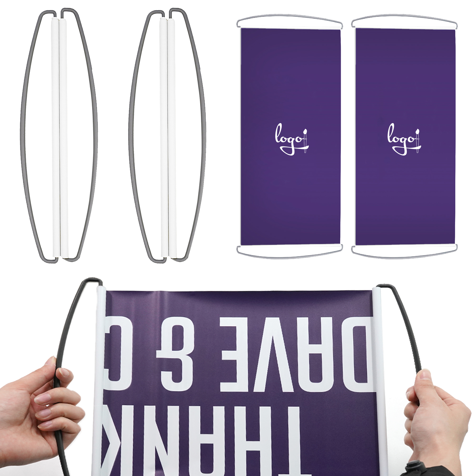 Custom Handheld Retractable Banner
