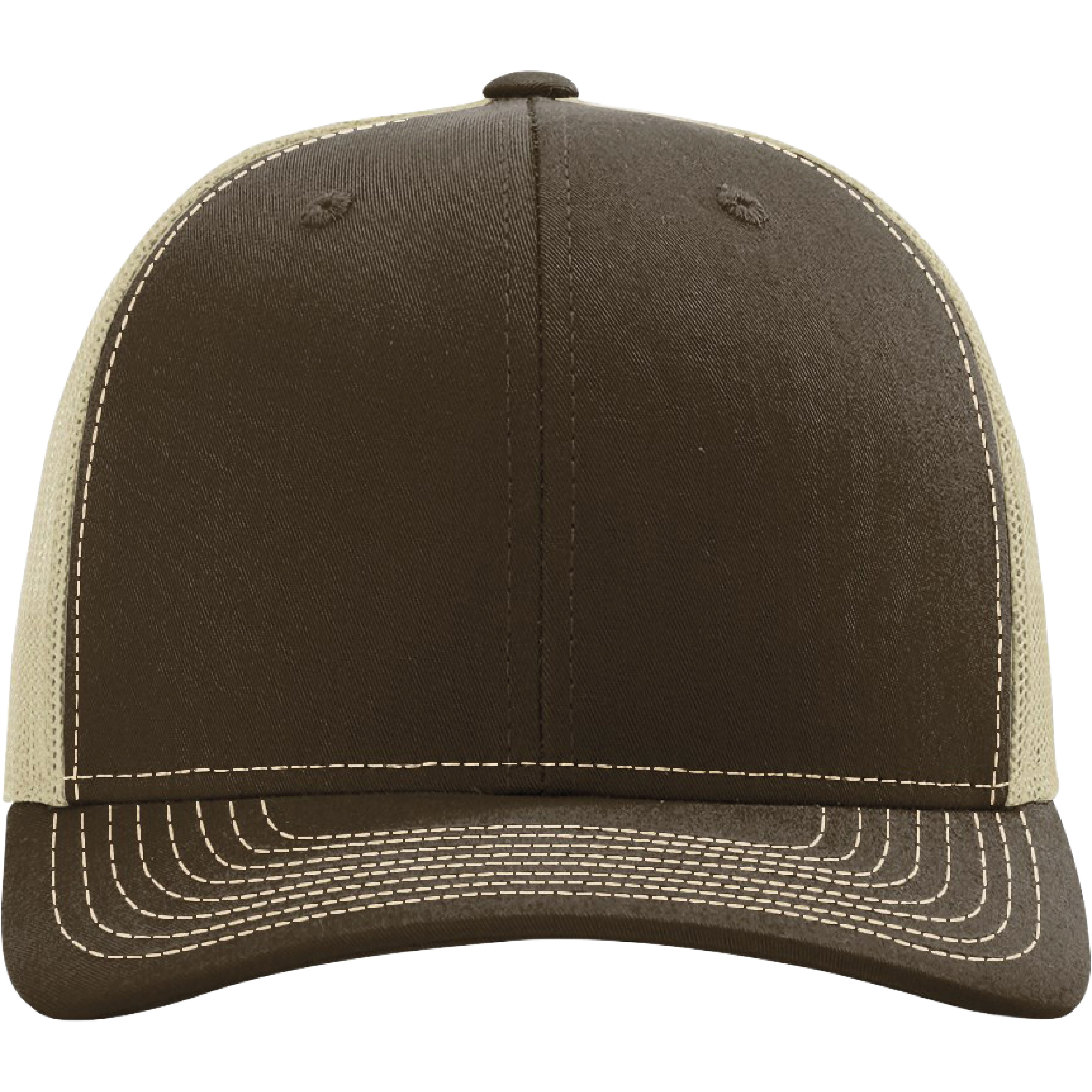 Richardson 112 6-Panel Snapback Trucker Hat w/Leatherette Adhesive Patches or Embroidery 296