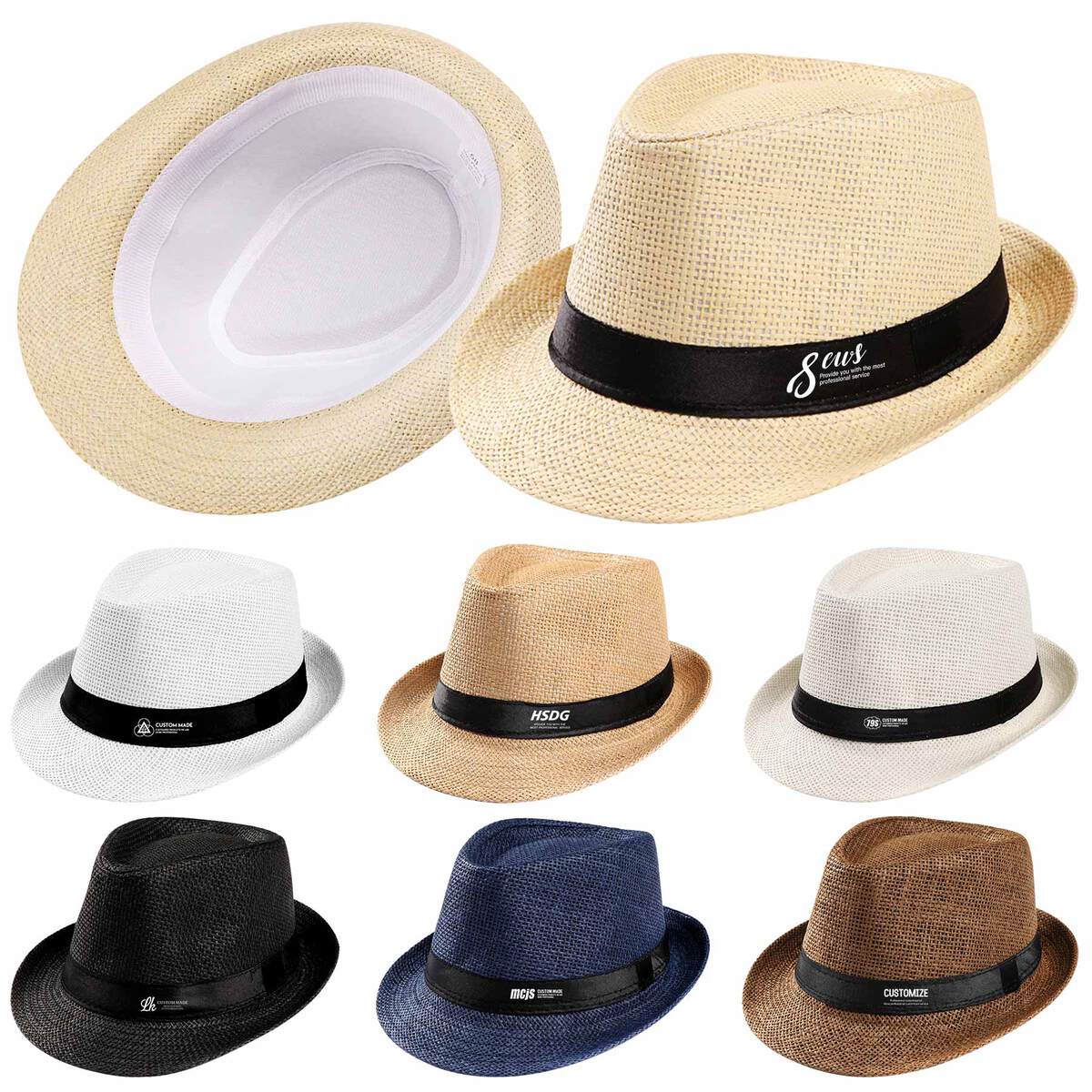 Beach wide brimmed Panama straw roll hat