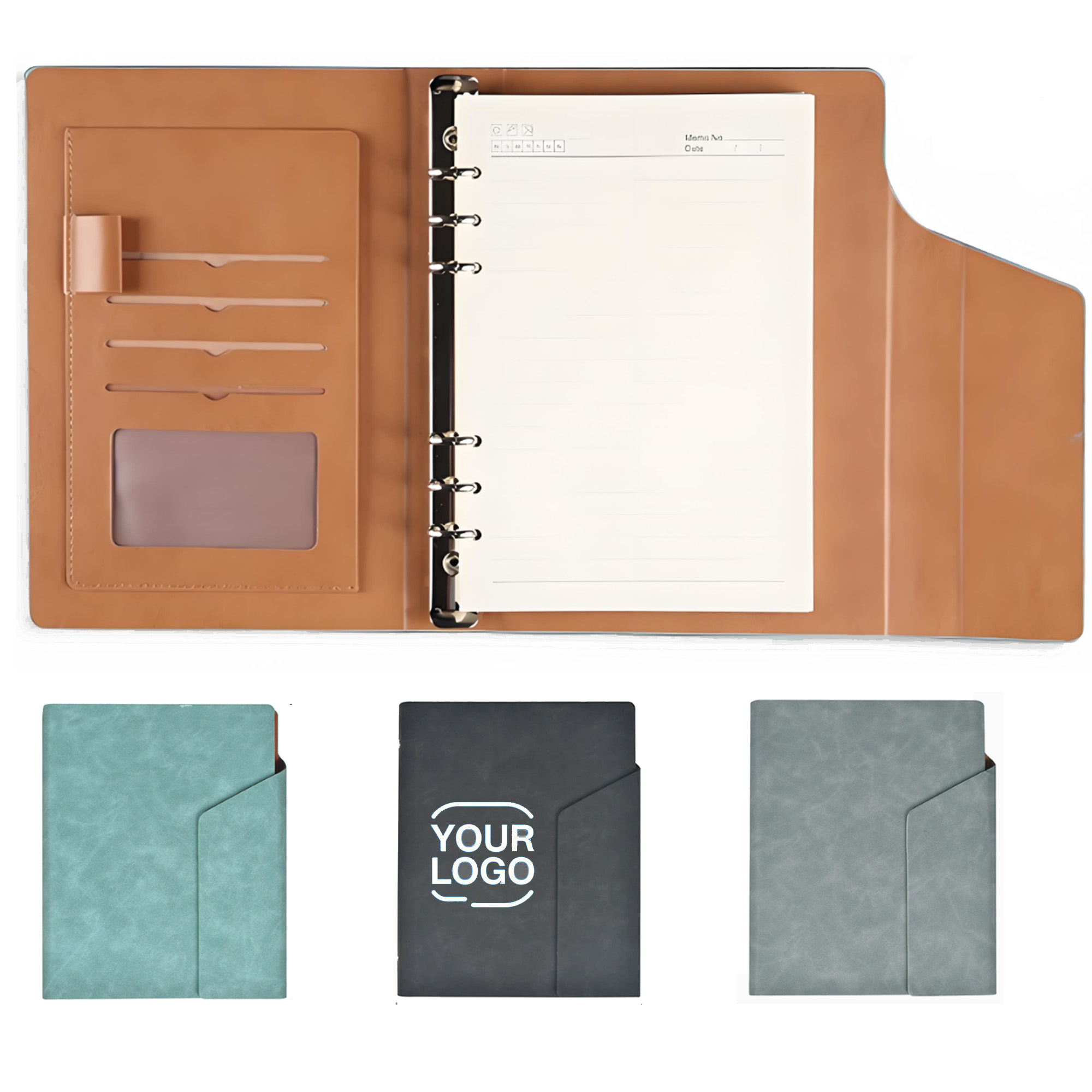 Three Fold PU Notebook
