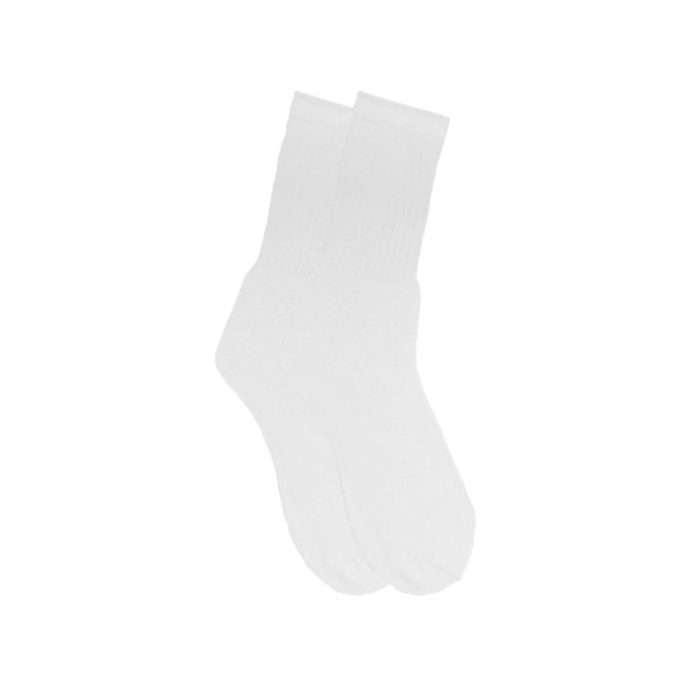Cotton Plus Crew Socks - White Size 10-13 3