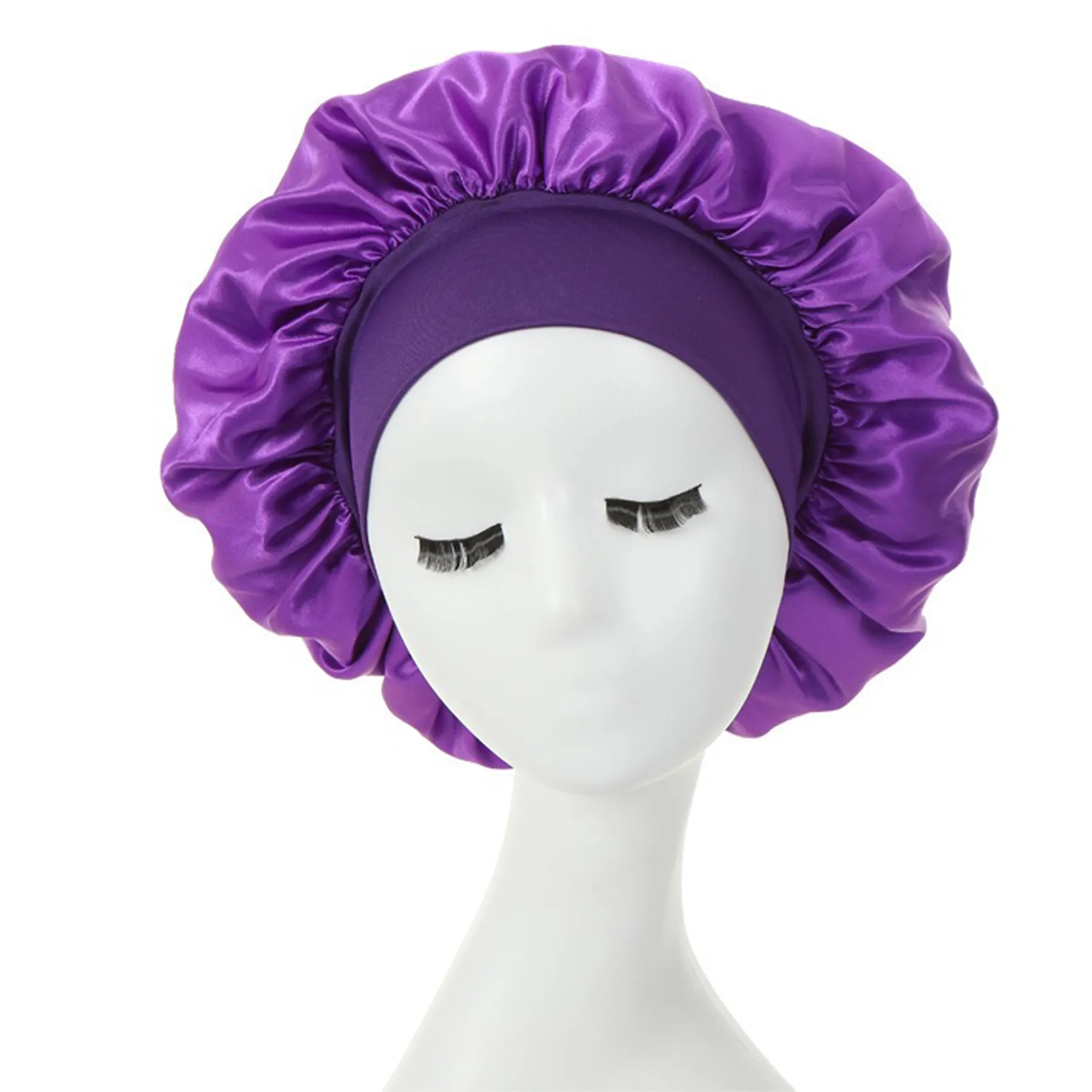 Large Satin Silk Bonnet Sleep Cap 24