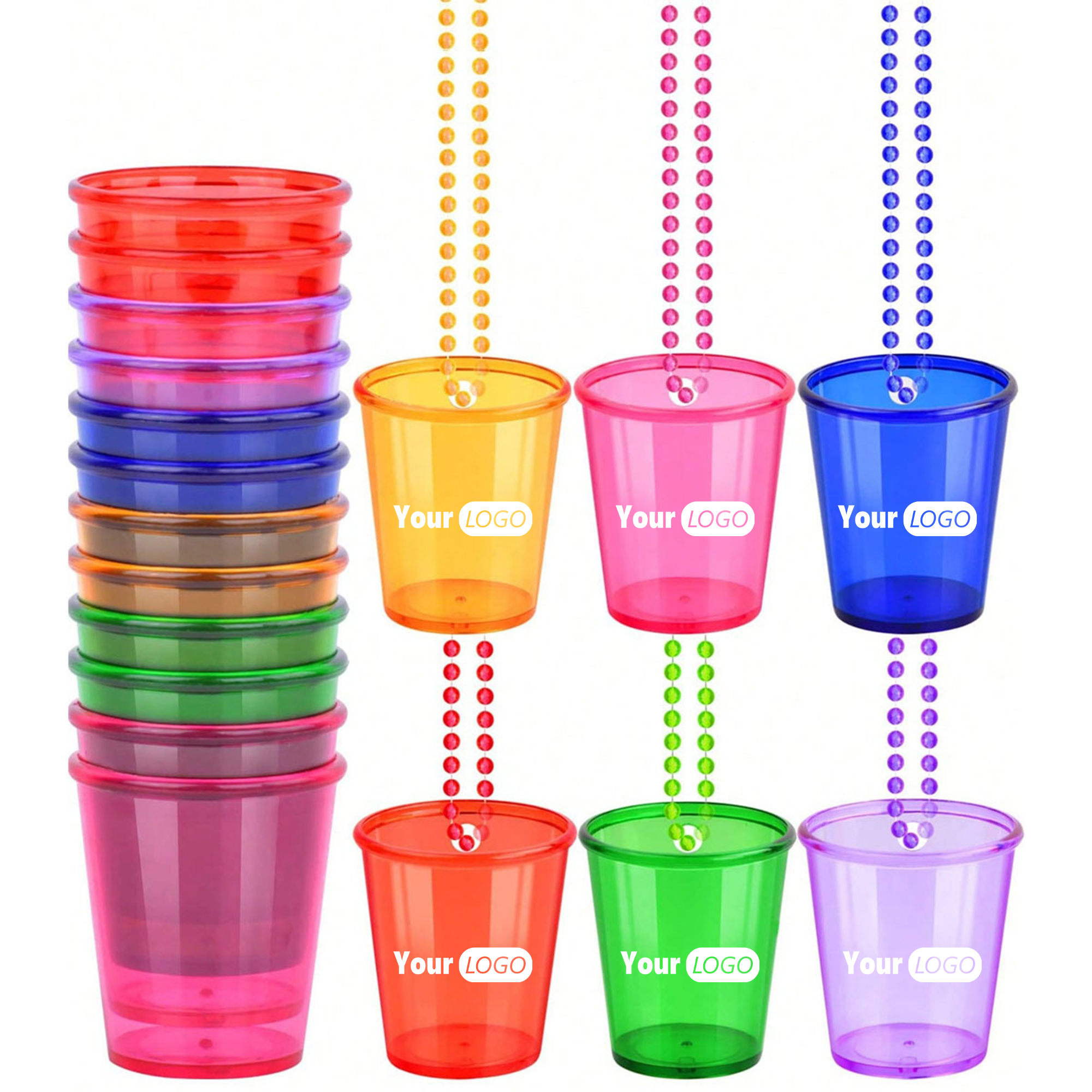 Colorful Plastic Party Bead Cups 10