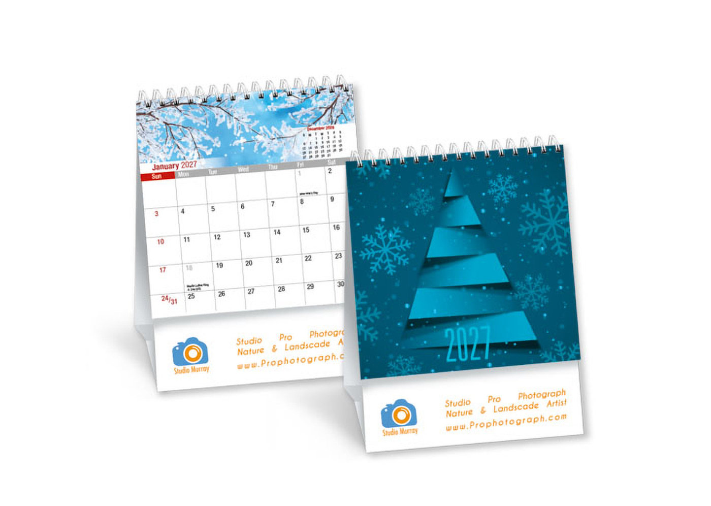 PCA 3730 Mini Double View Desk Calendar