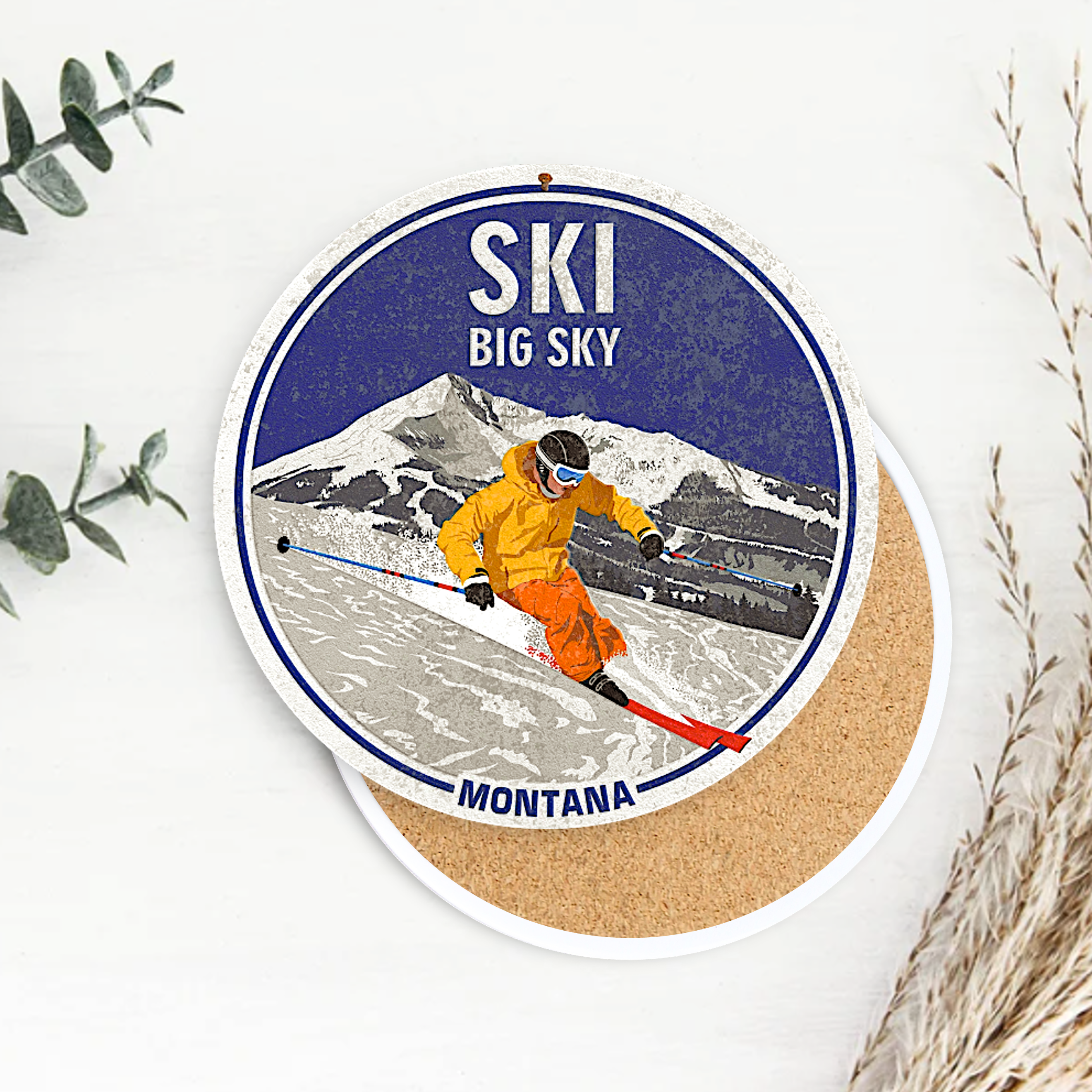 Semi-Gloss White Ceramic Round Coaster 25