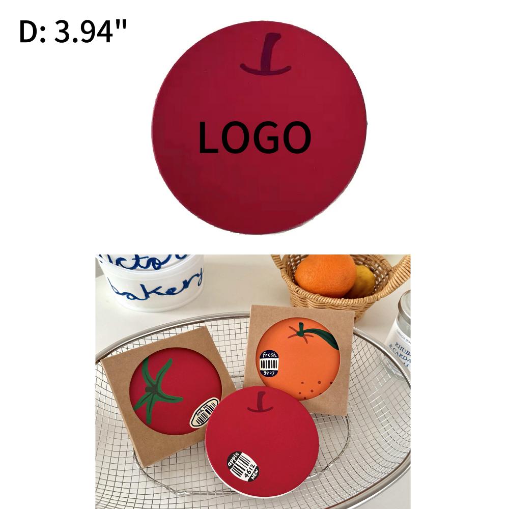 Cute Fruit & Vegetable Ceramic Coaster