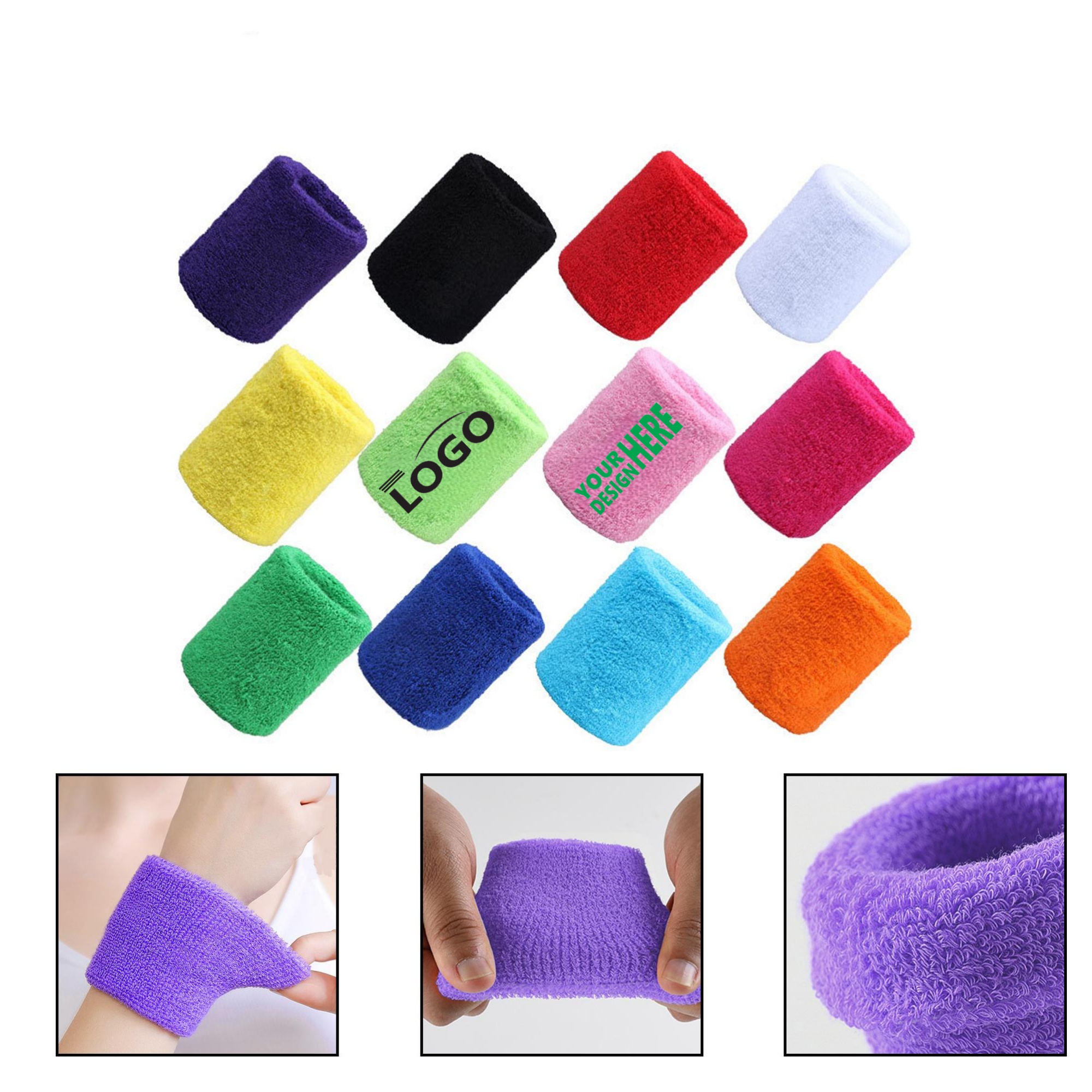 FlexSport Cotton Sweat Wristband