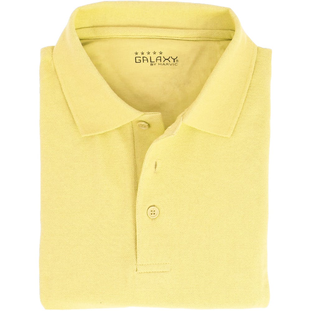 Adult Uniform Polo Shirts - Yellow Short Sleeve Size M - 2X 3