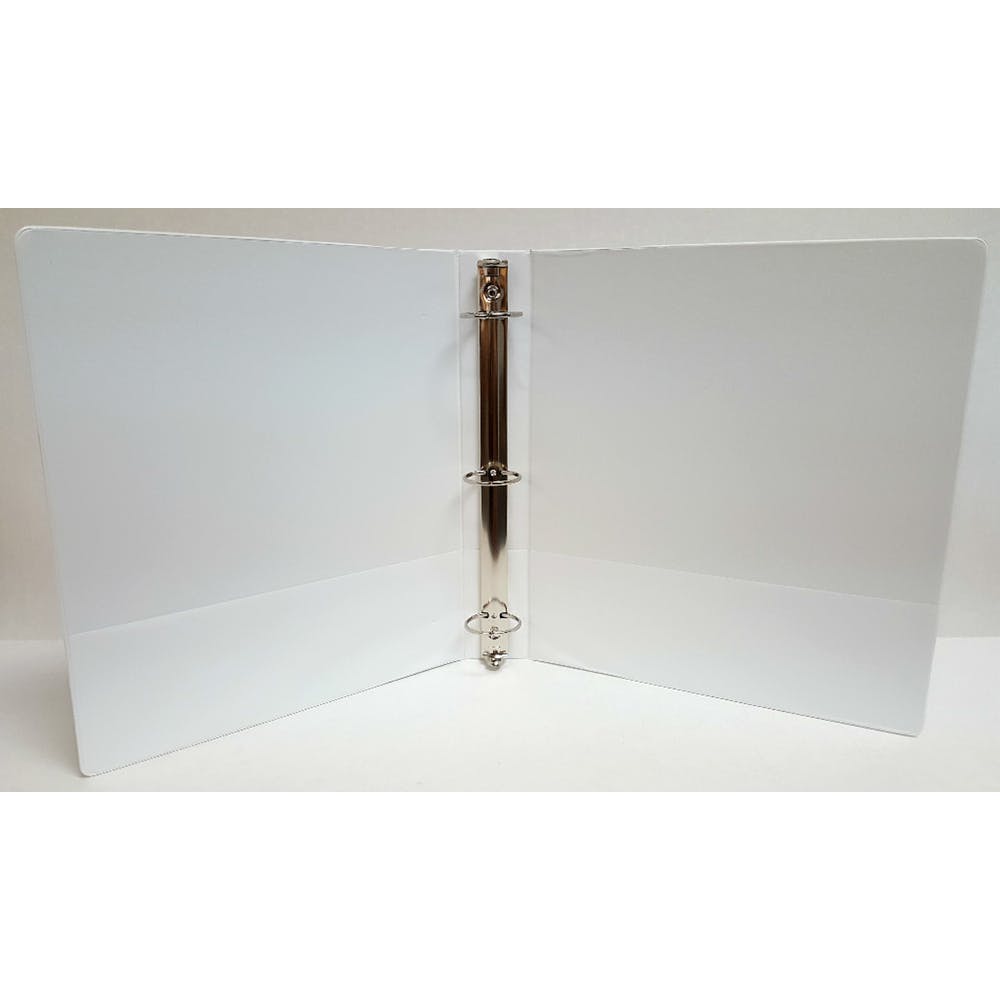 1" Binders - White 2-Pockets 3