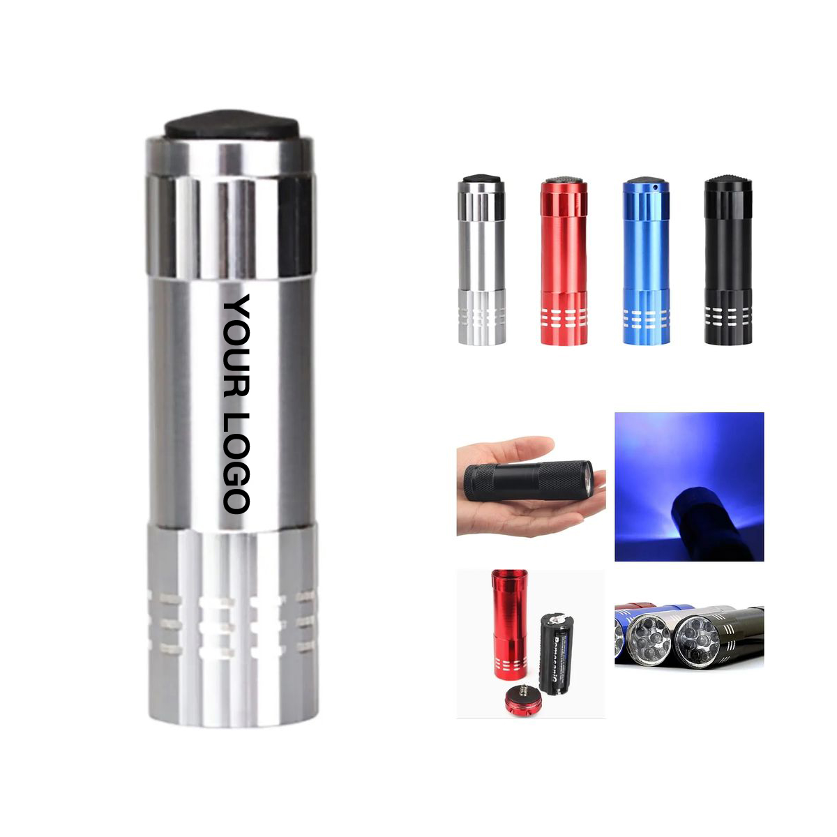 Portable ABS 9 LED Flashlight for Travel and Safety