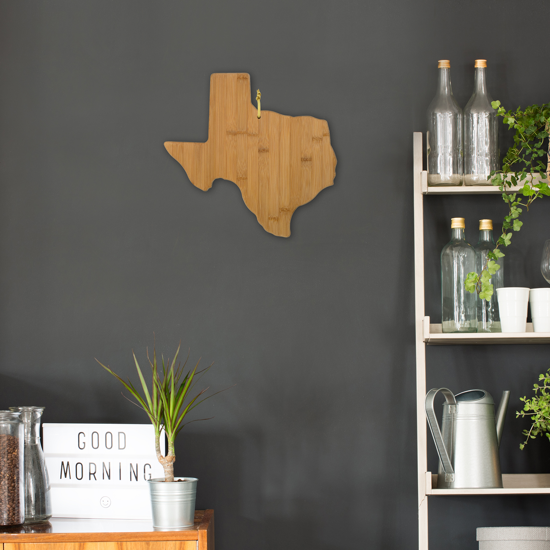 Texas State Shaped Bamboo Serving and Cutting Board 15