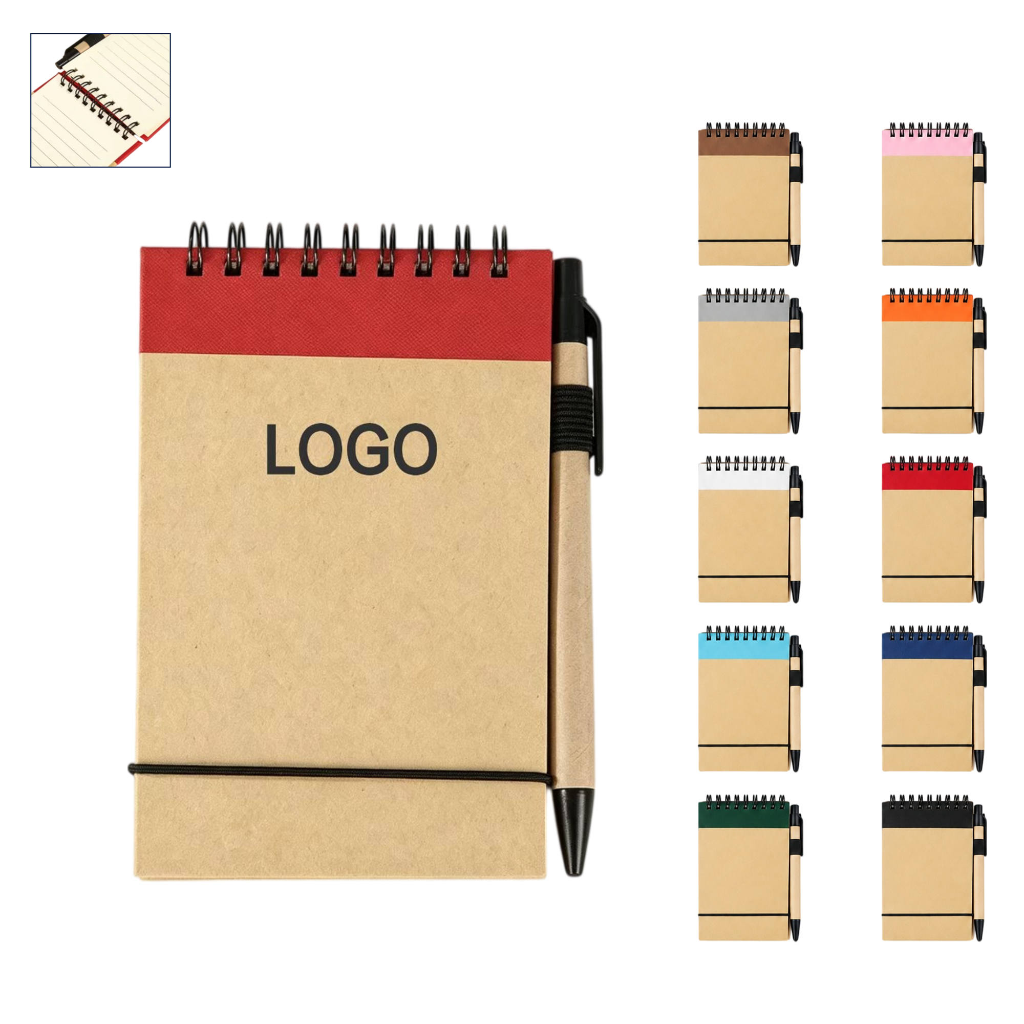 Spiral Pocket Notebook With Pen 2
