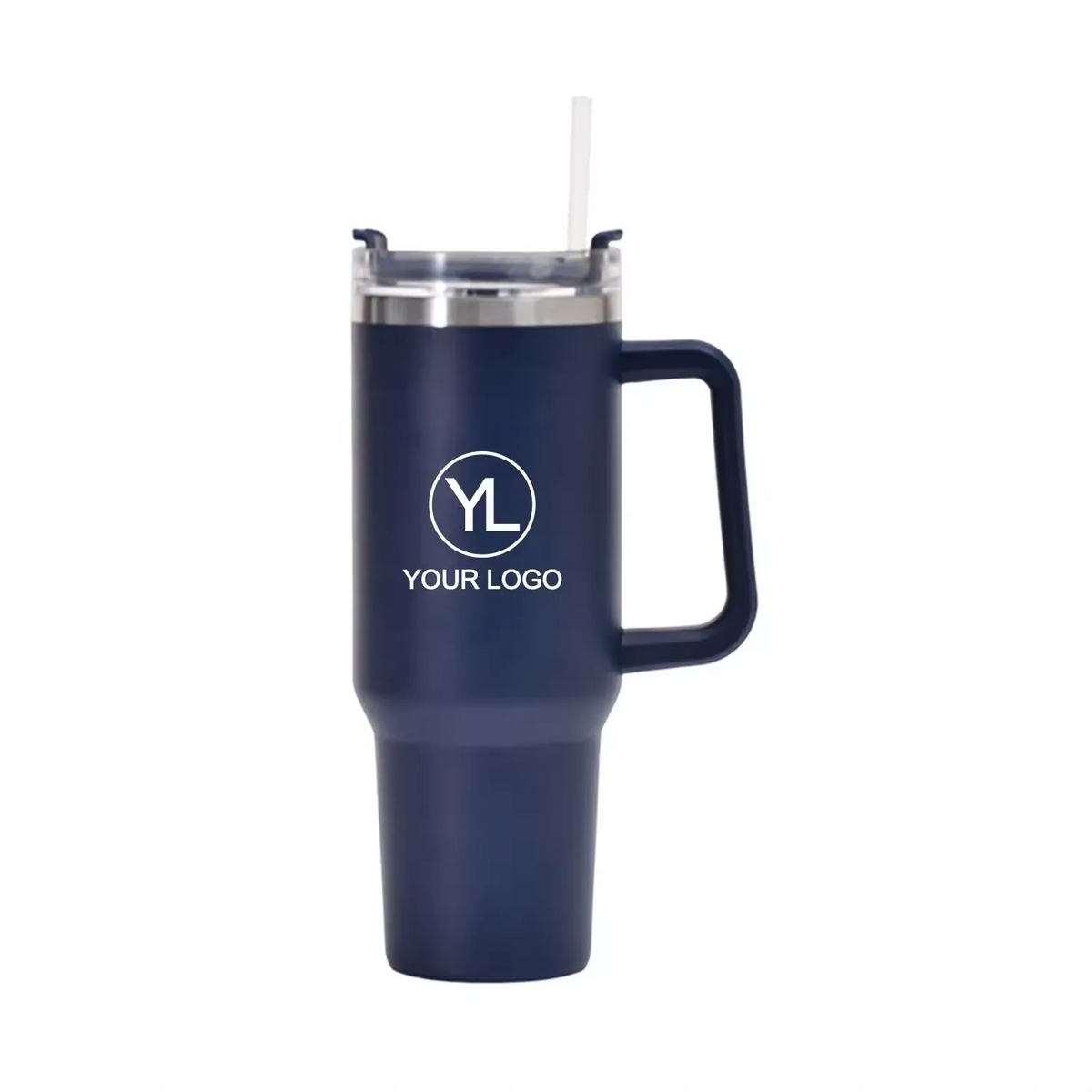 40 Oz. Vacuum Stainless Steel Tumbler with Handle & Straw