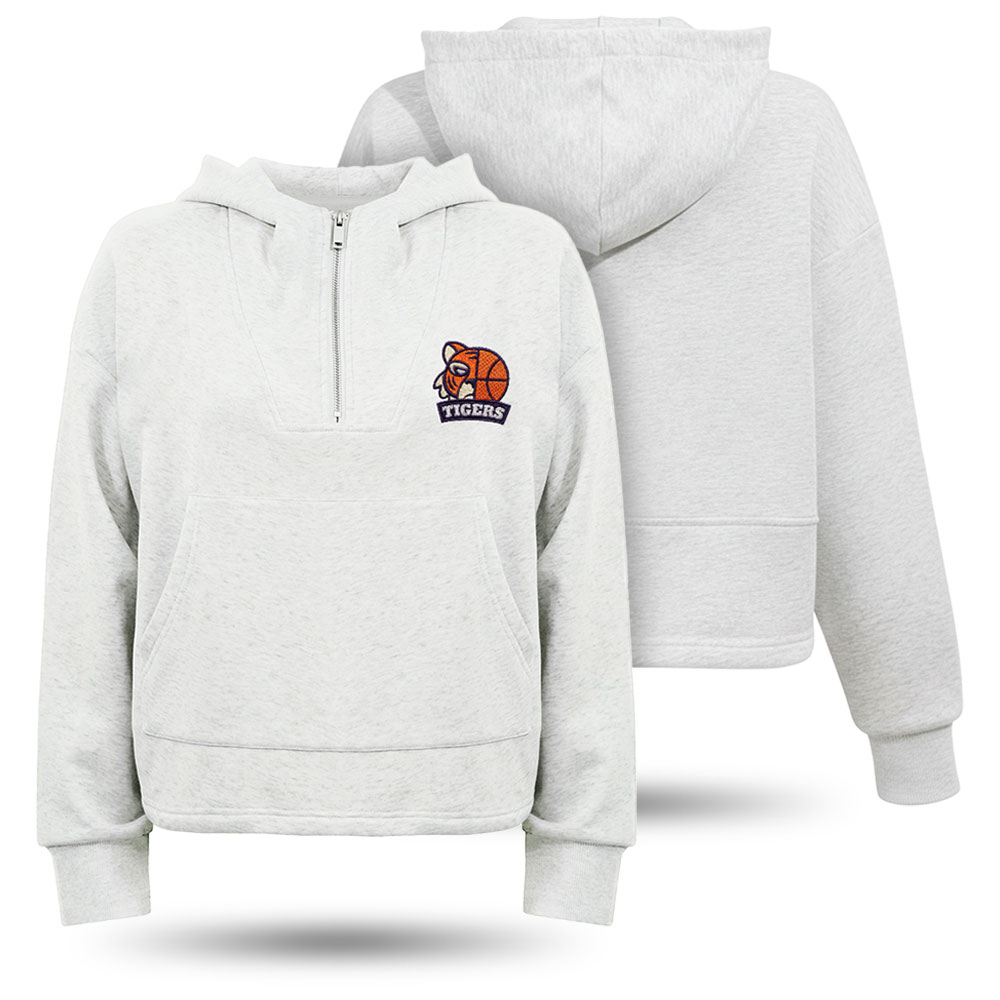 Women's Pre Shrunk Quarter Zip Pullover Hooded Sweatshirt