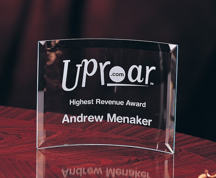 Designer Crystal Amity Curved Glass Award