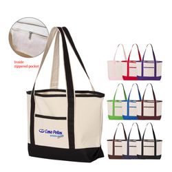 12 oz. Small Heavy Canvas Deluxe Pocket Tote Bag_R116BT