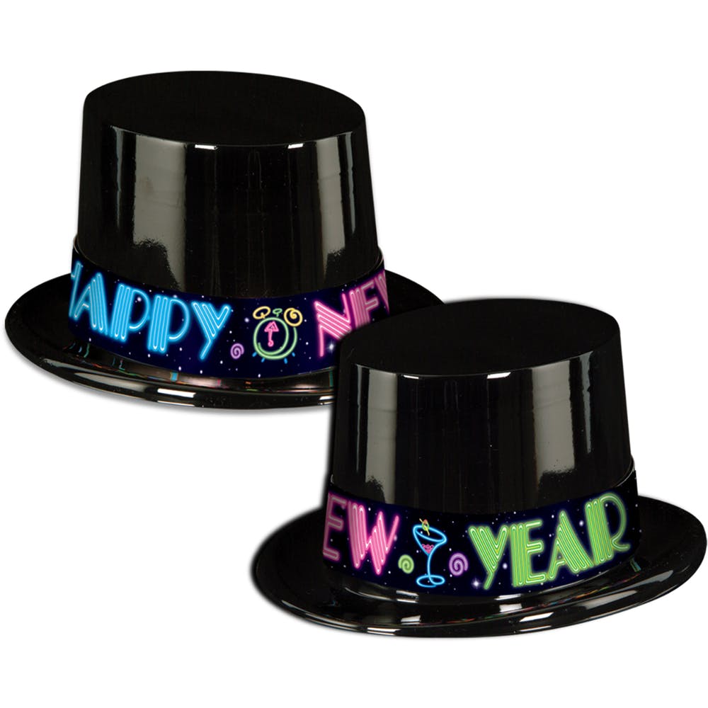Party Topper Hats - Black One Size 3