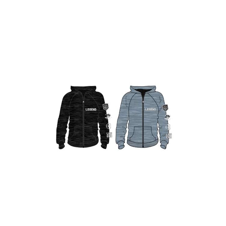Boys' Hooded Fleece Pullover Blue/Gray 8-16 3