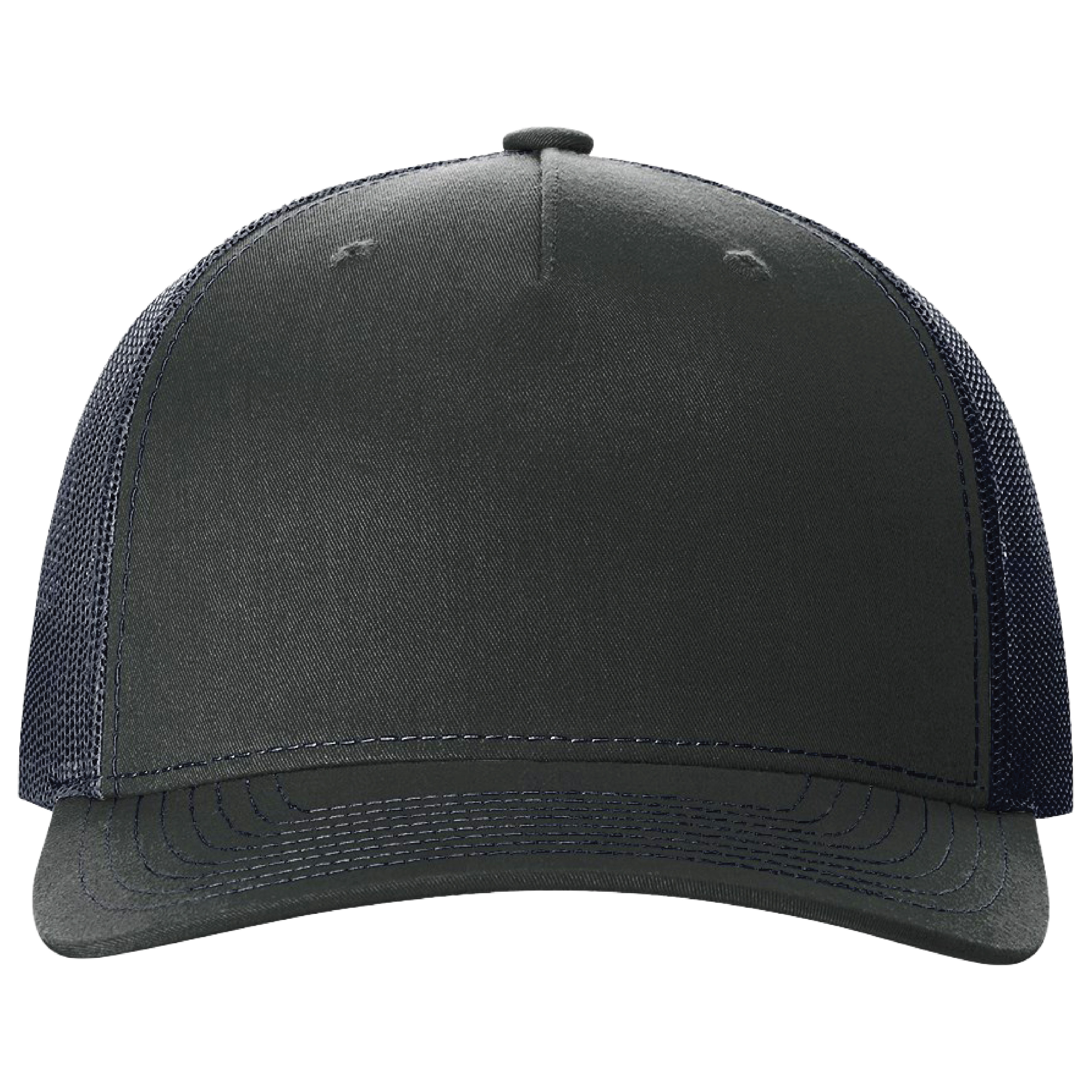 Richardson 112FP 5-Panel Snapback Trucker Hat w/Leatherette Adhesive Patches or Embroidery 82