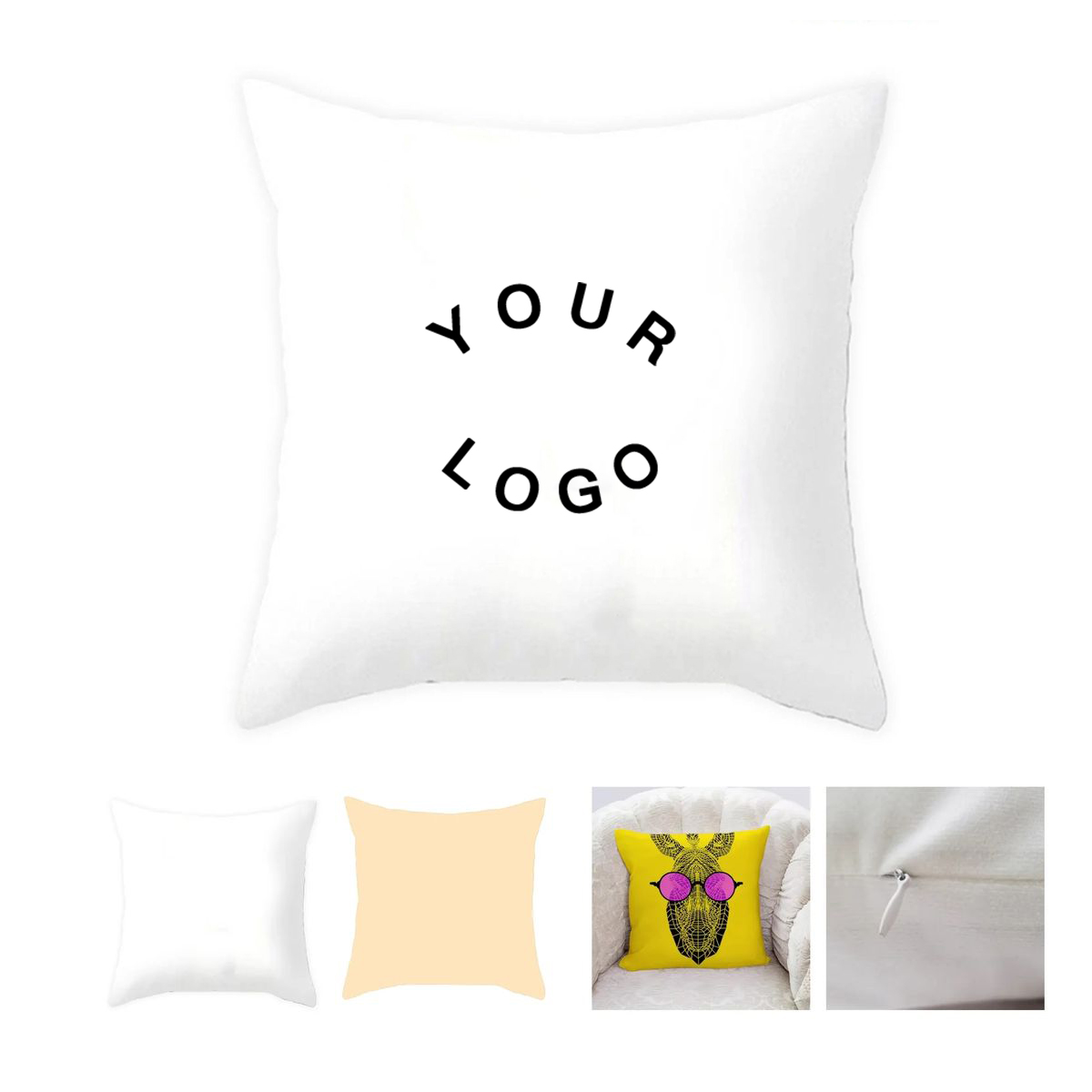 Linen Throw Pillow Case with Hidden Zipper Inch FBTXCR12501