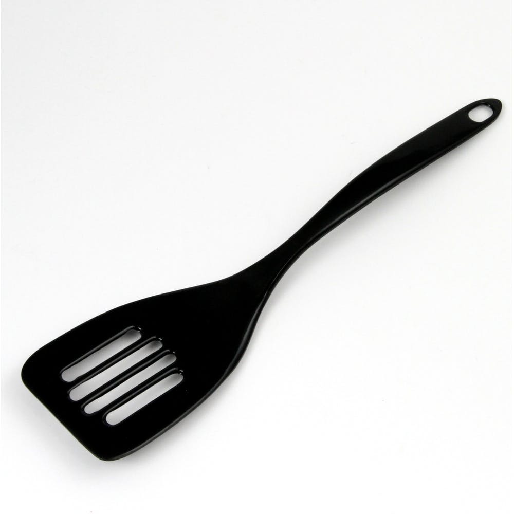 Slotted Turners - Melamine Black 11" 2
