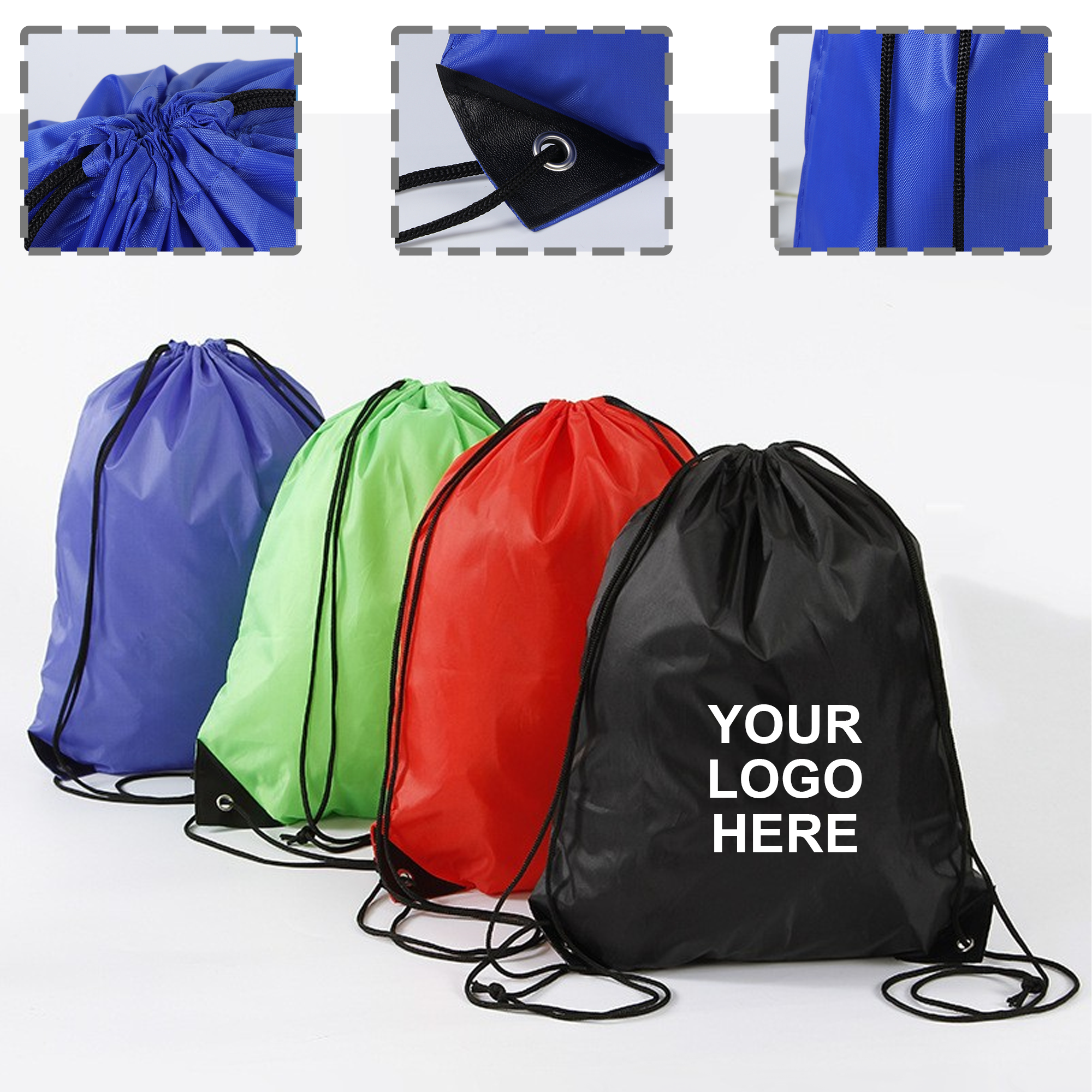 Breathable Rope Backpack Made of 210D Oxford 7