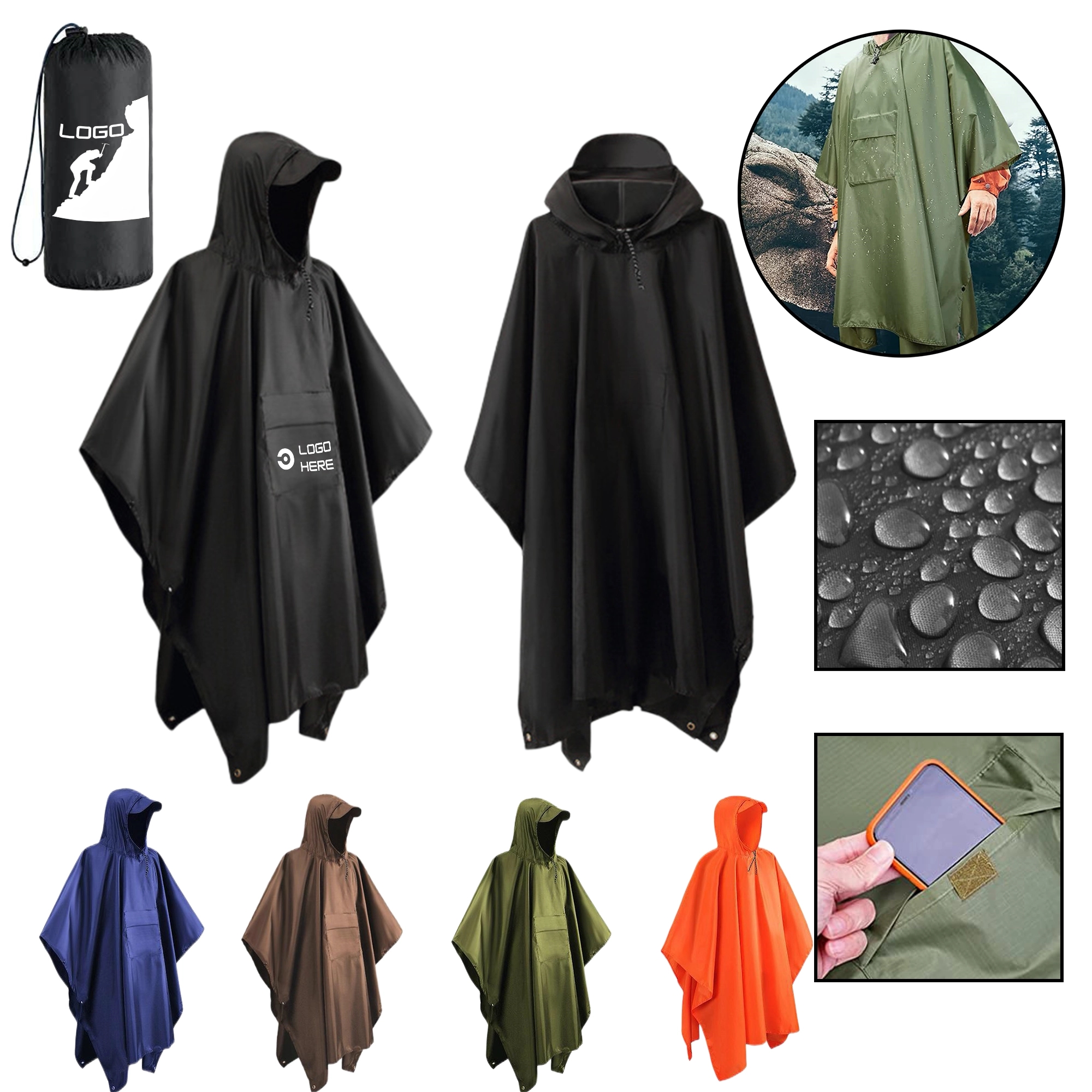 Hooded Raincoat Jacket