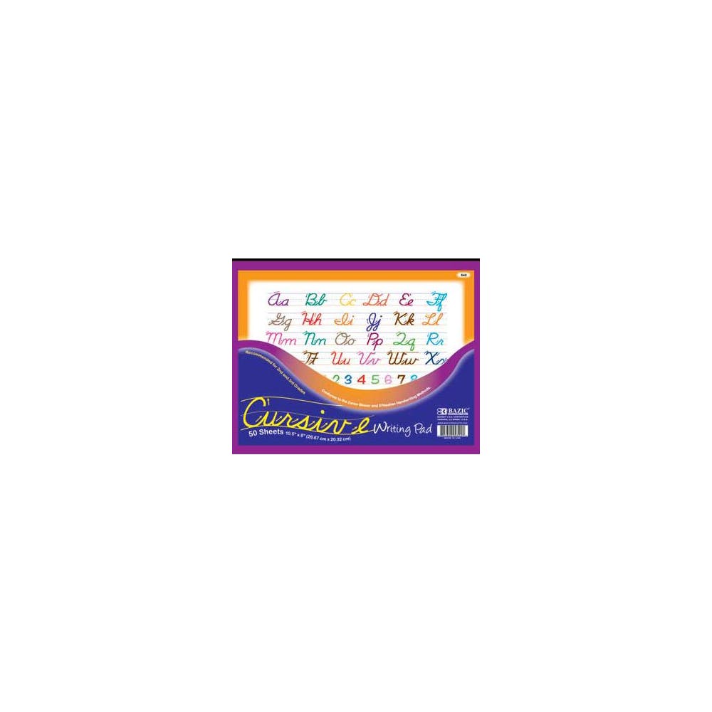 Cursive Writing Pads - 50 Sheets 10.5" x 8" 3