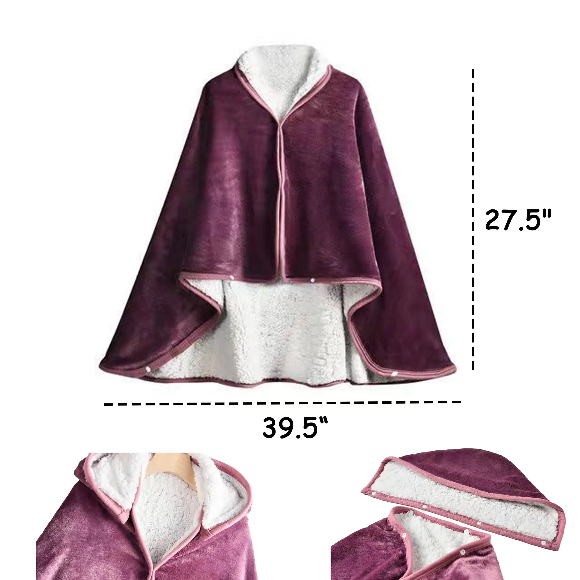 MOQ 30 Children's Warm and Portable Blanket Shawl 16