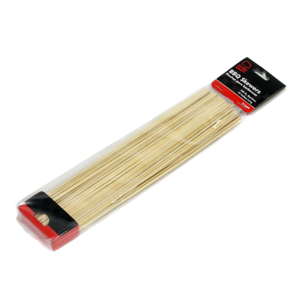 Bamboo Barbeque Skewers - 100 Pack 10" 3