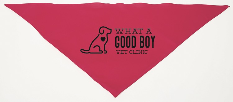 Personalized Large Hot Pink Triangle Pet Bandana 3