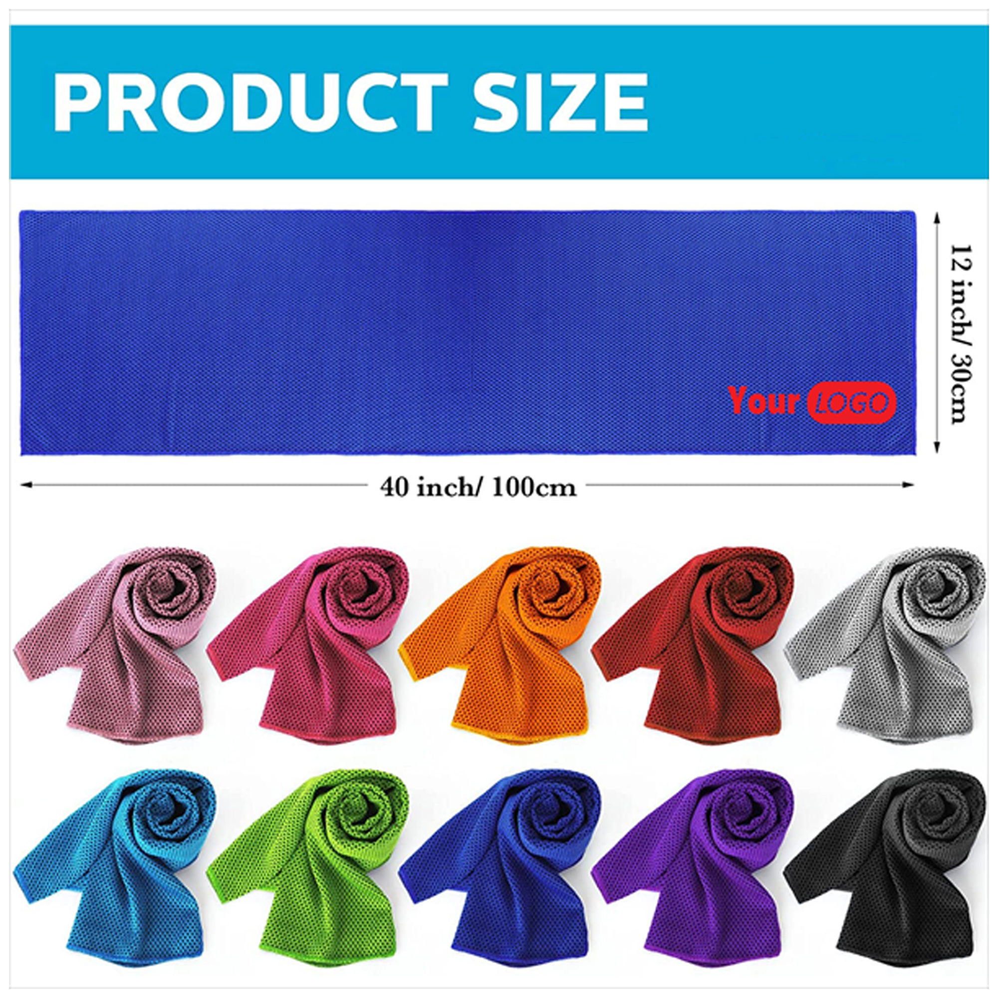 Super Dry Cooling Towel MOQ 50PCS Instant Relief Outdoors 7