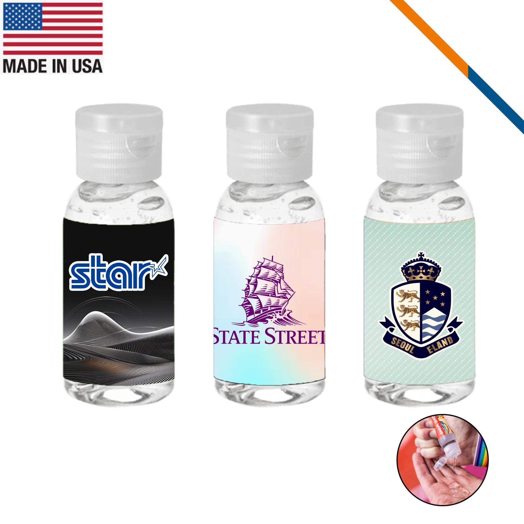 SanGo Clear Sanitizer In Round Bottle - 1 OZ.
