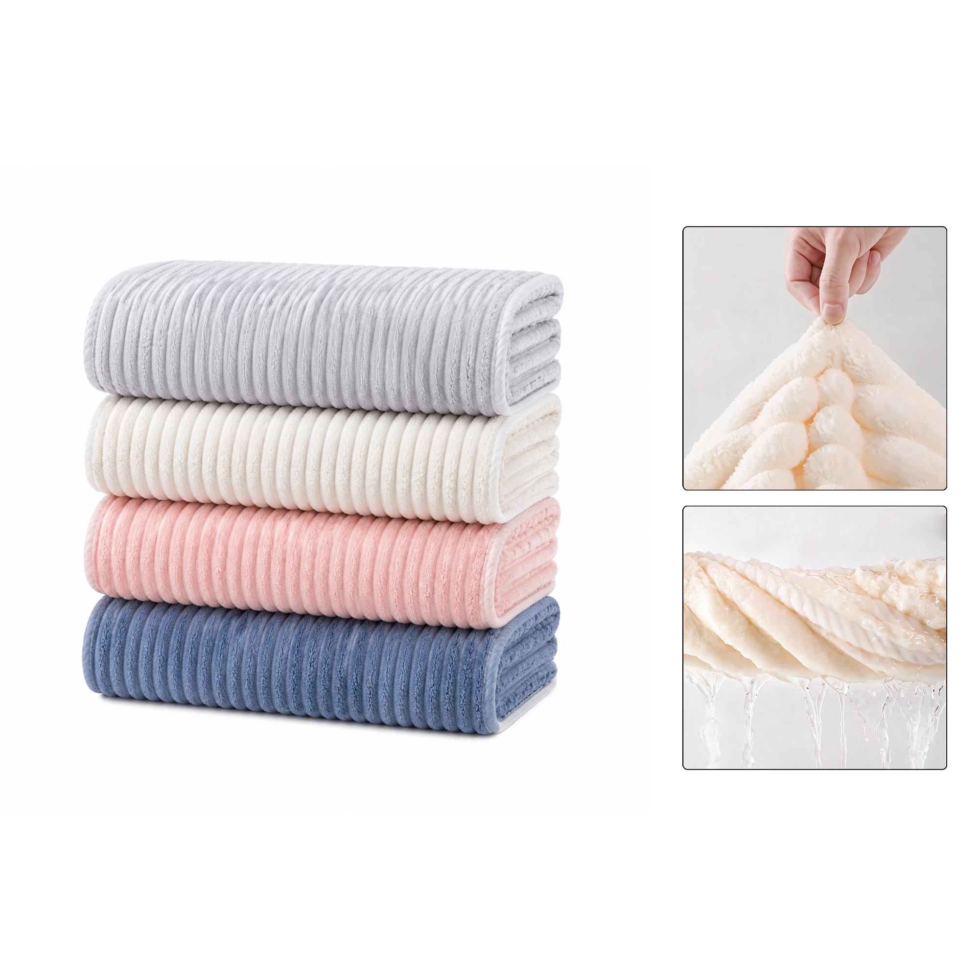 Thickened Polyester Soft Bath Towel 2