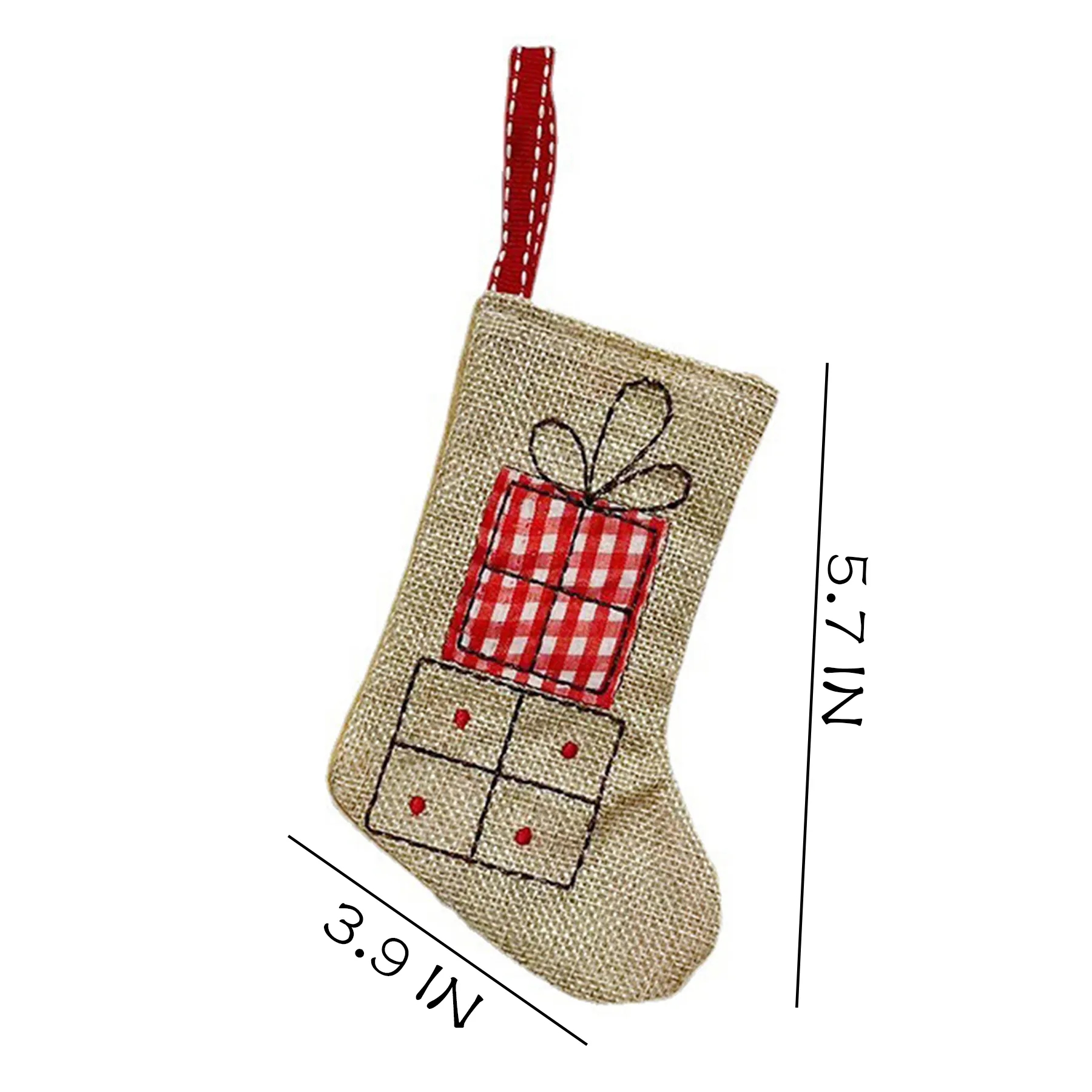 Cotton 12 Christmas Stocking Pendants 8