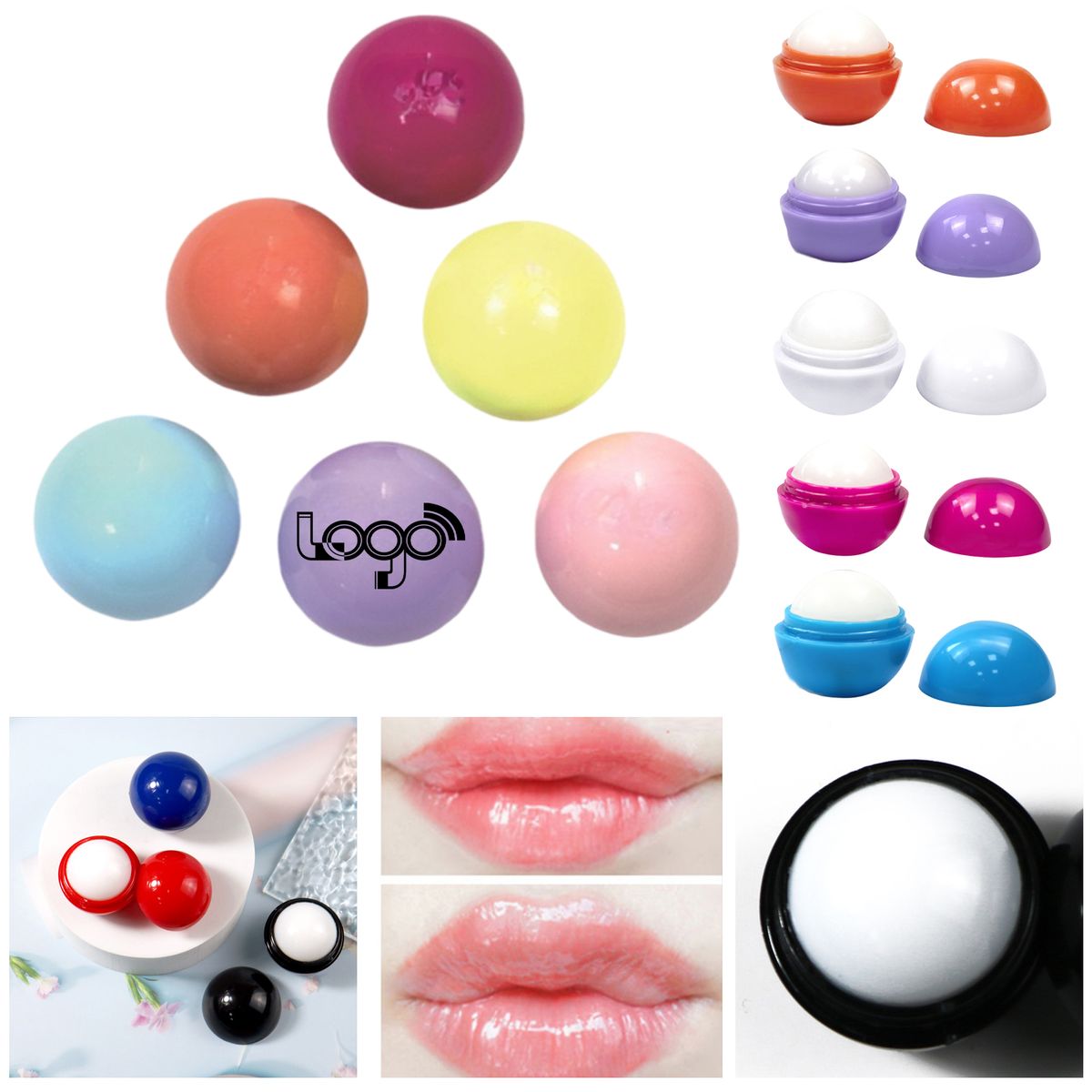 MOQ 50 Fruit Flavored Lip Balm Cartoon Round Lip Care Gift
