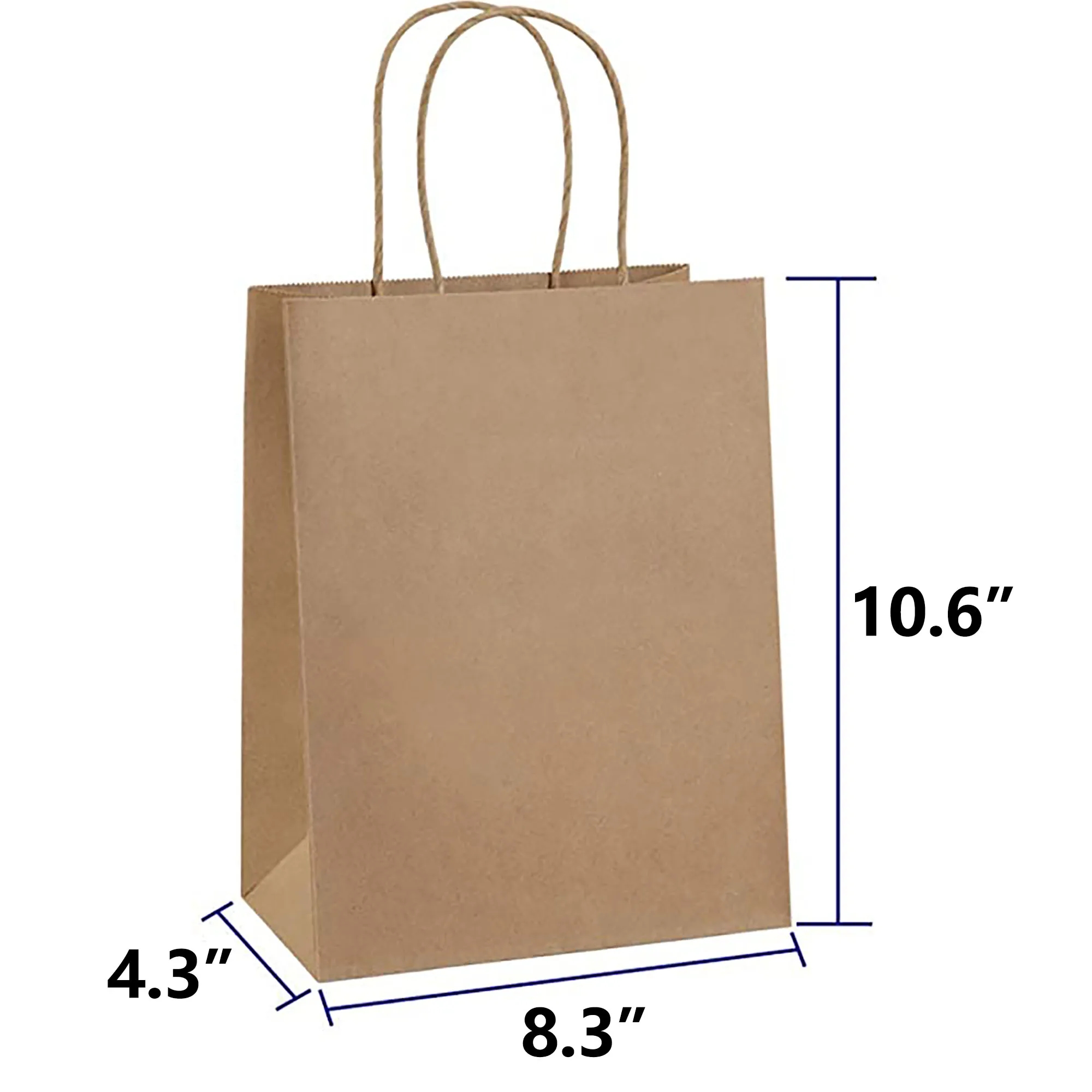 Full Color Printing Kraft Bags With Handles 7