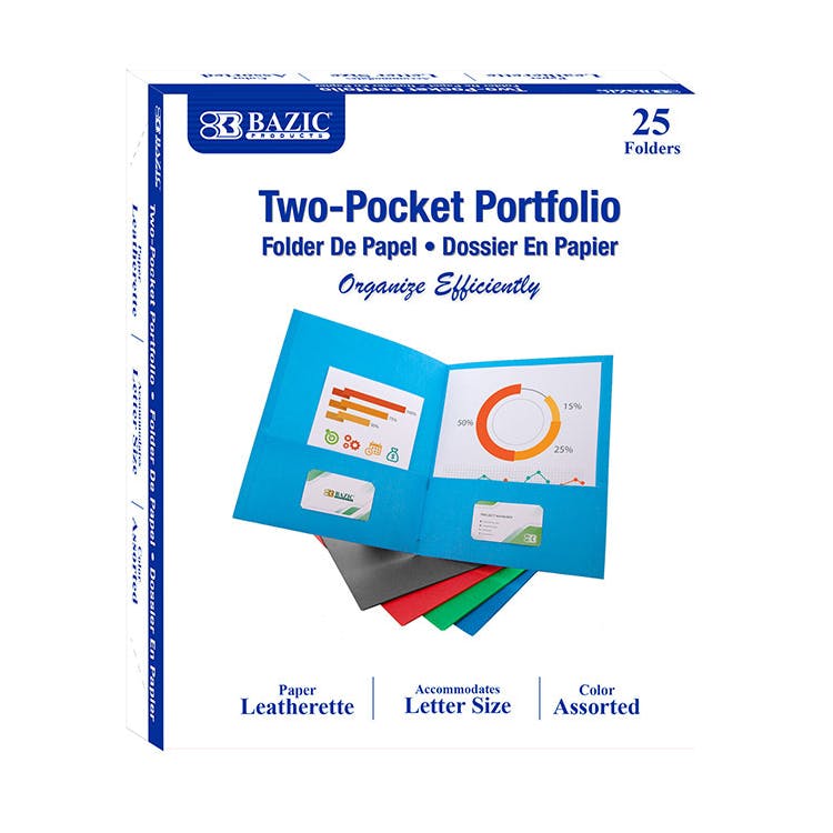 2 Pocket Folders - Assorted 25 Pack 3