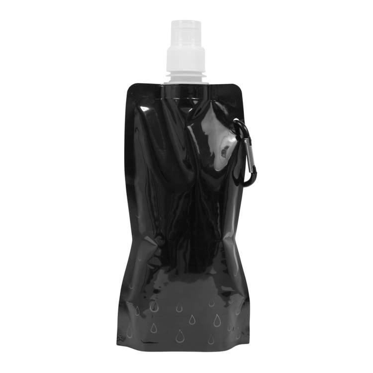 "Roll Up" 18 oz Foldable and Reusable Water Bottle with Matching Carabiner 23