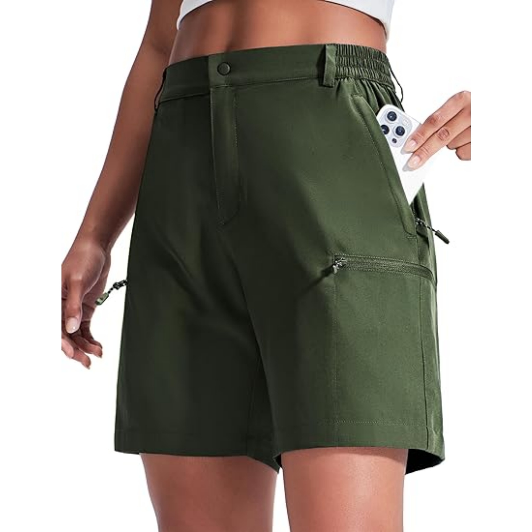 Quick Dry Lightweight UV Zipper Cargo Shorts 25