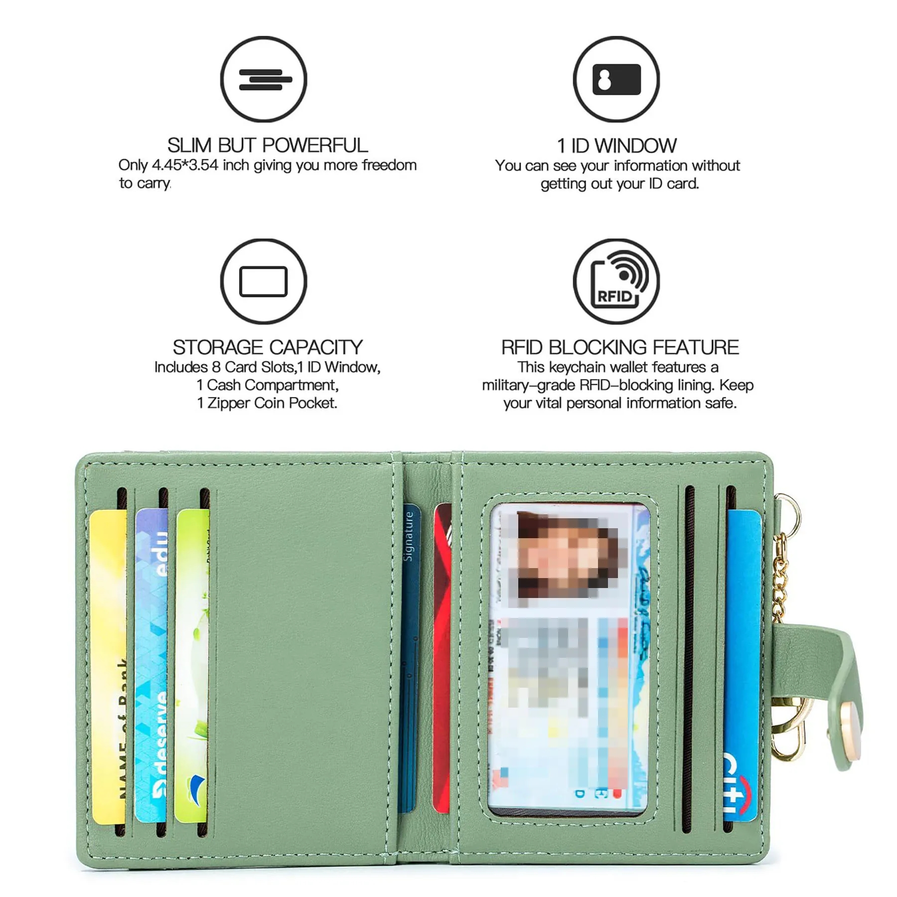 Women's RFID Blocking Slim Wallet 38
