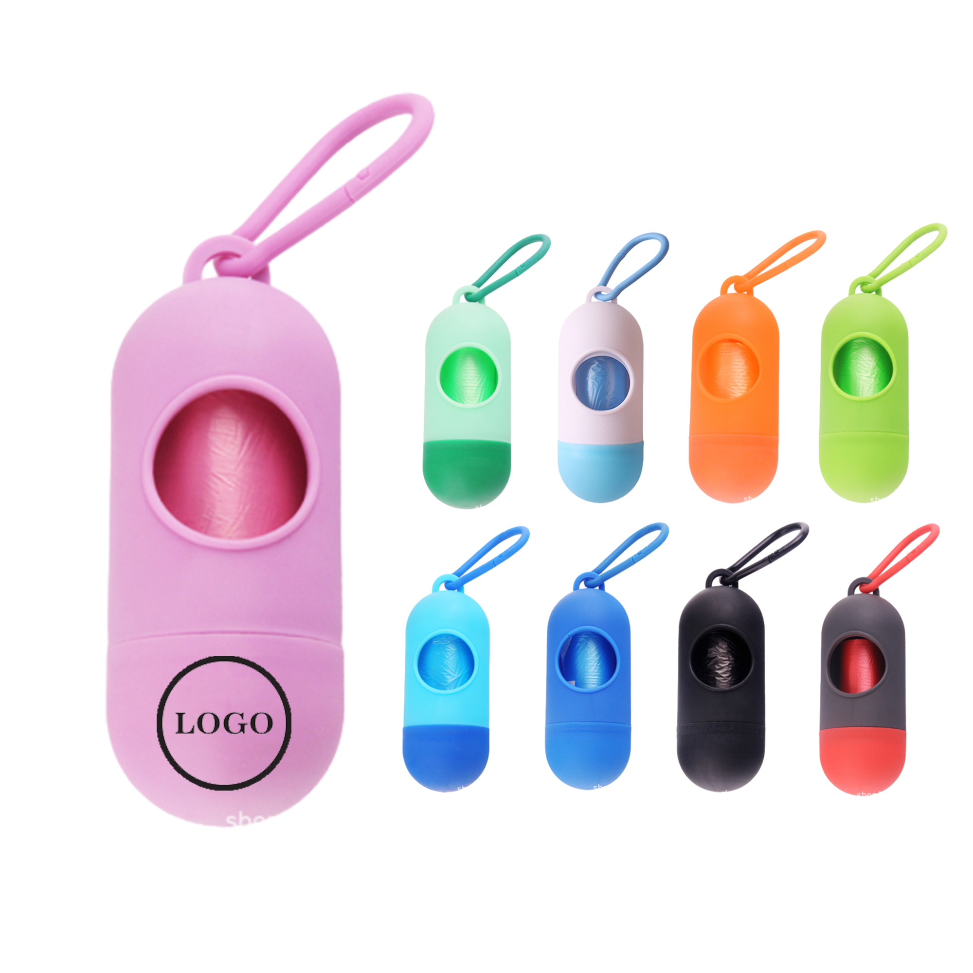 Portable Pet Waste Pickup Holder with Leash Clip 2