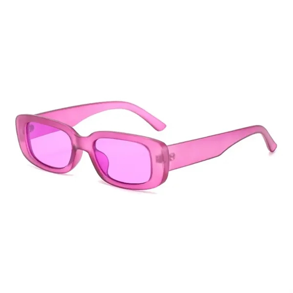Custom Vintage Square Frame Plastic Sunglasses with Resin Lenses — Fashion Eyewear Promo