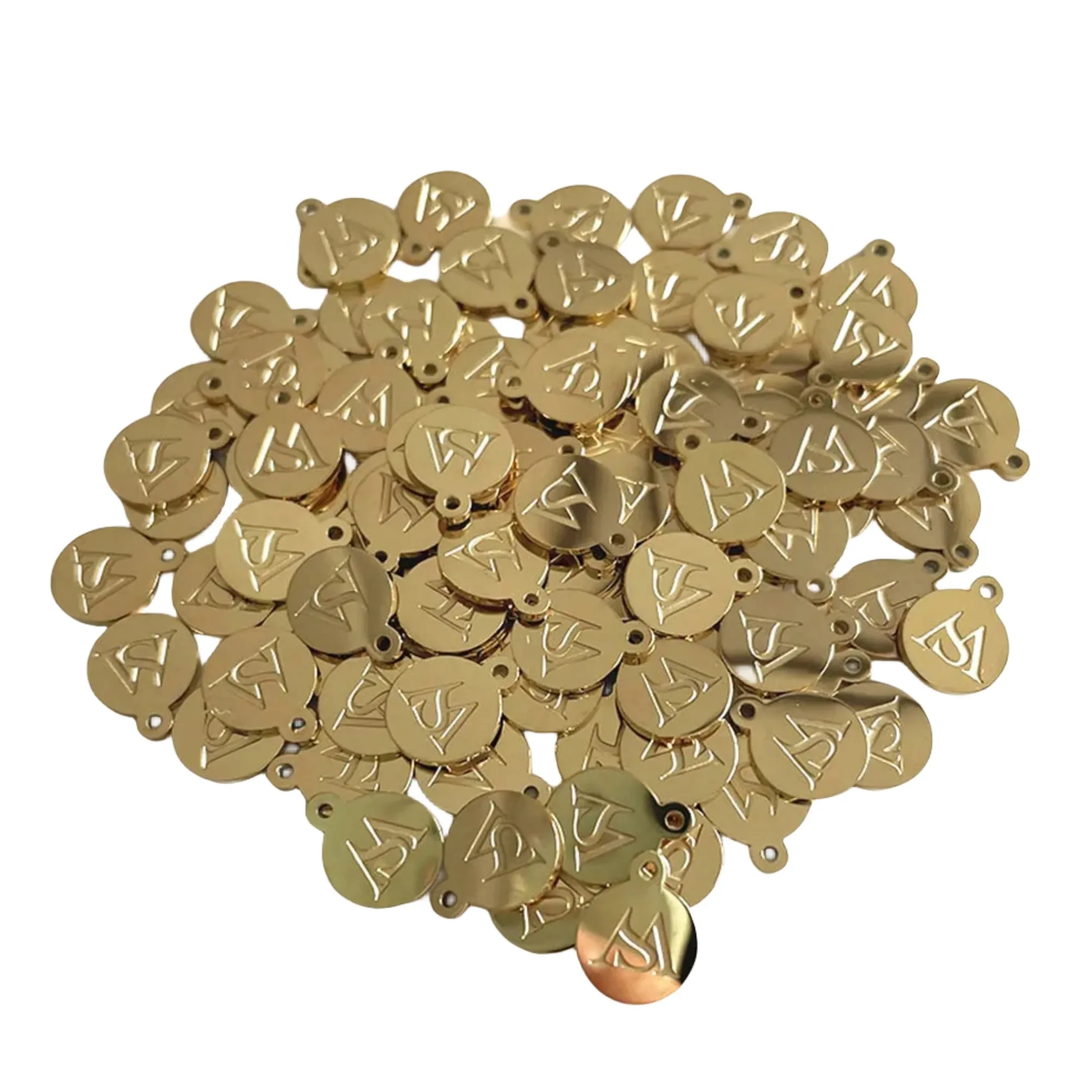 Gold Plated Pendant Jewelry For Men Women Stainless Steel 12