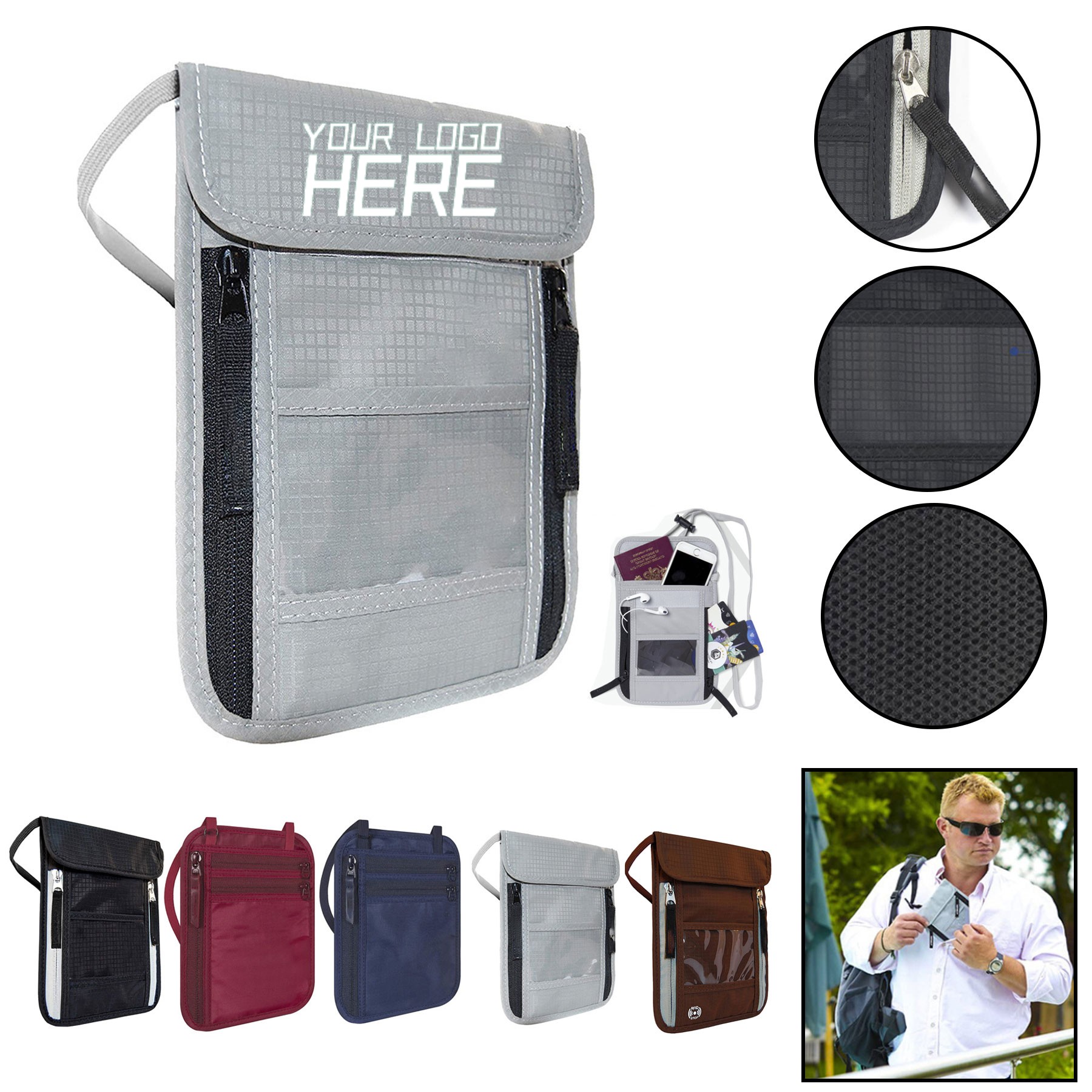 Travel Neck Pouch Passport Holder For Secure Travels 4