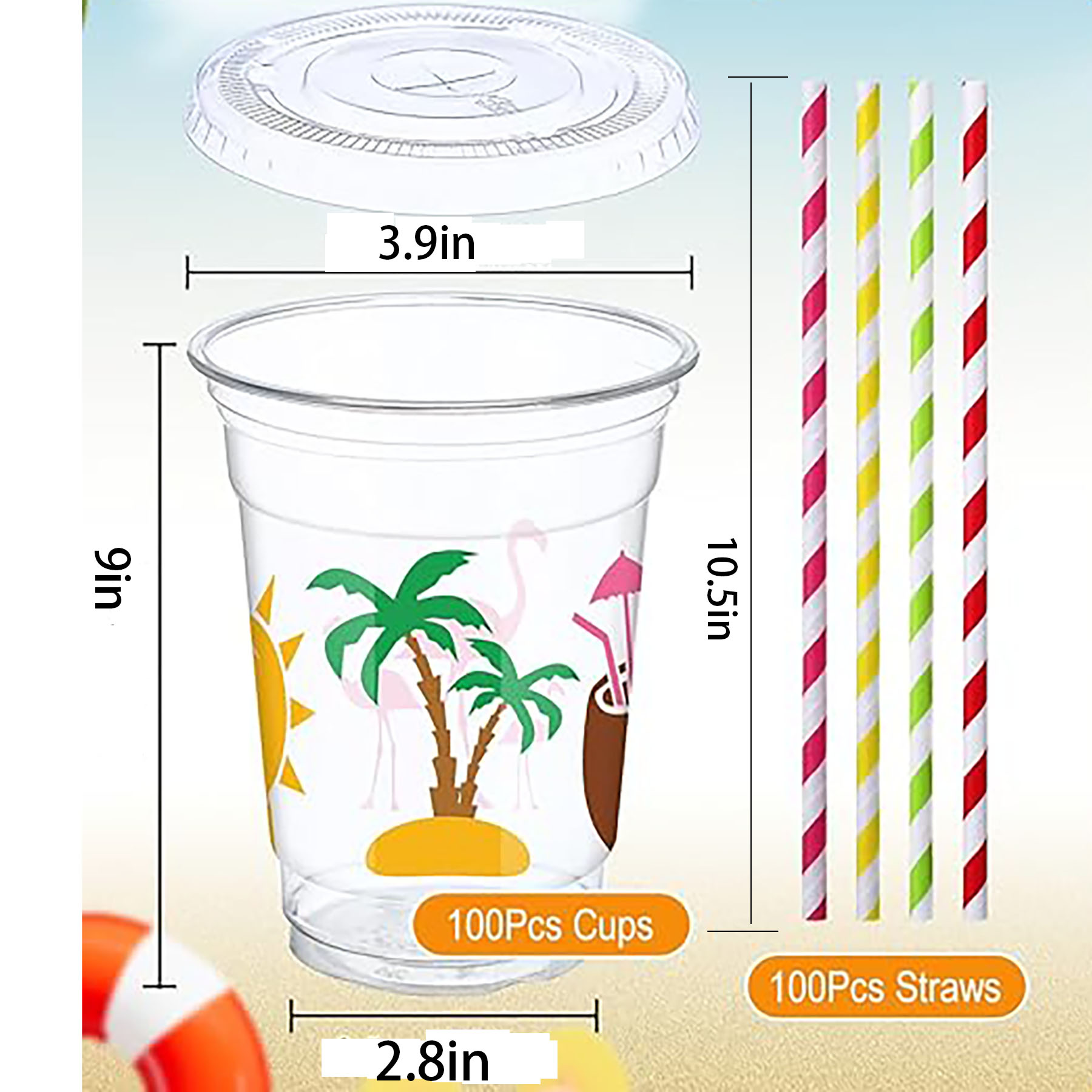 16 oz Disposable Plastic Beverage Tumbler 7